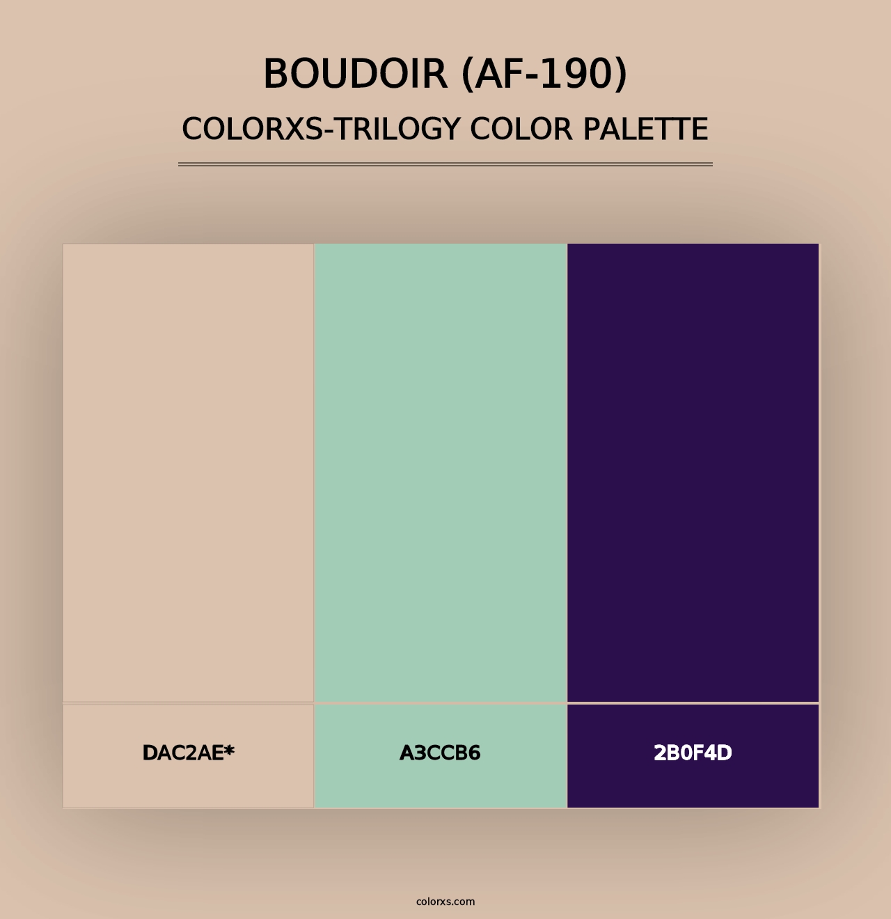 Boudoir (AF-190) - Colorxs Trilogy Palette