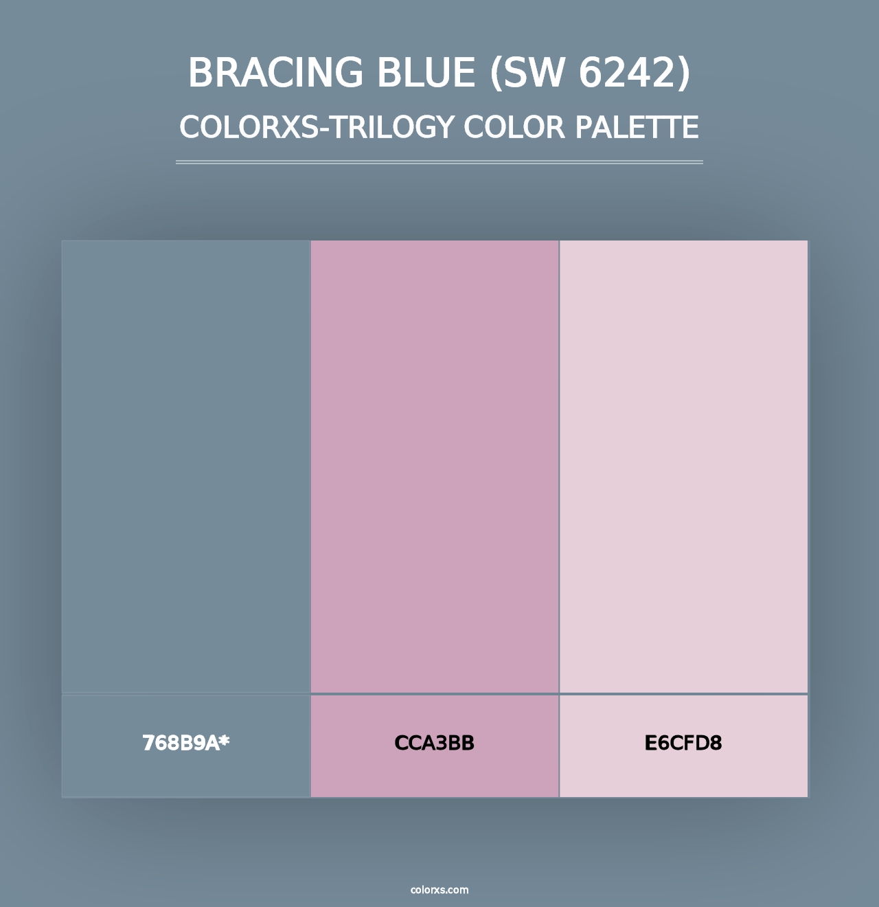 Bracing Blue (SW 6242) - Colorxs Trilogy Palette