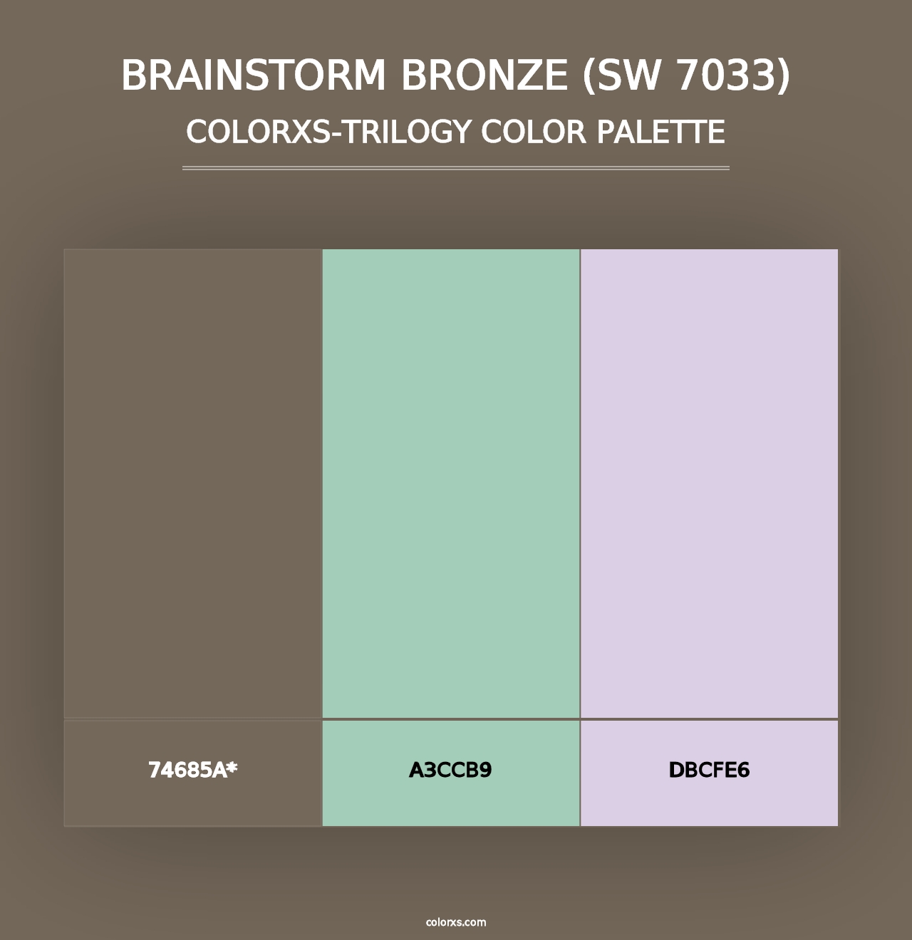 Brainstorm Bronze (SW 7033) - Colorxs Trilogy Palette