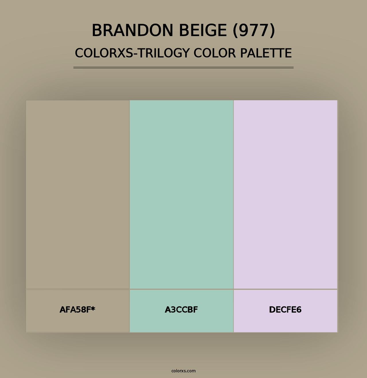 Brandon Beige (977) - Colorxs Trilogy Palette