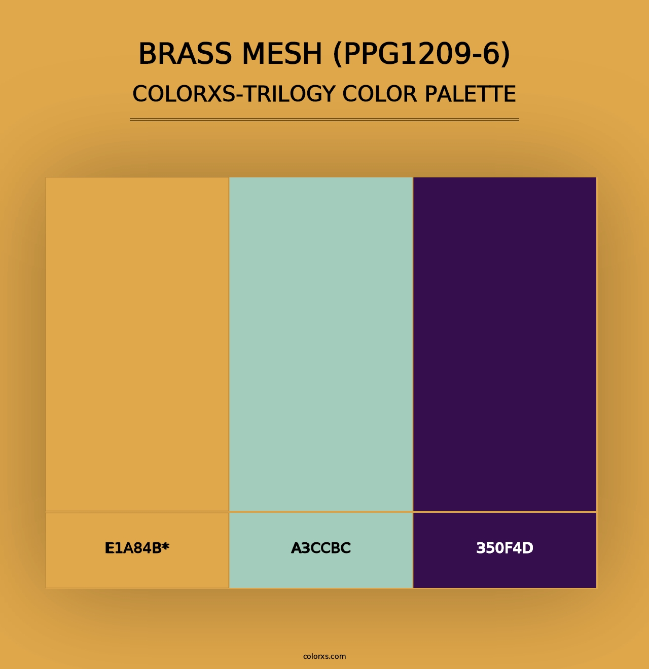 Brass Mesh (PPG1209-6) - Colorxs Trilogy Palette