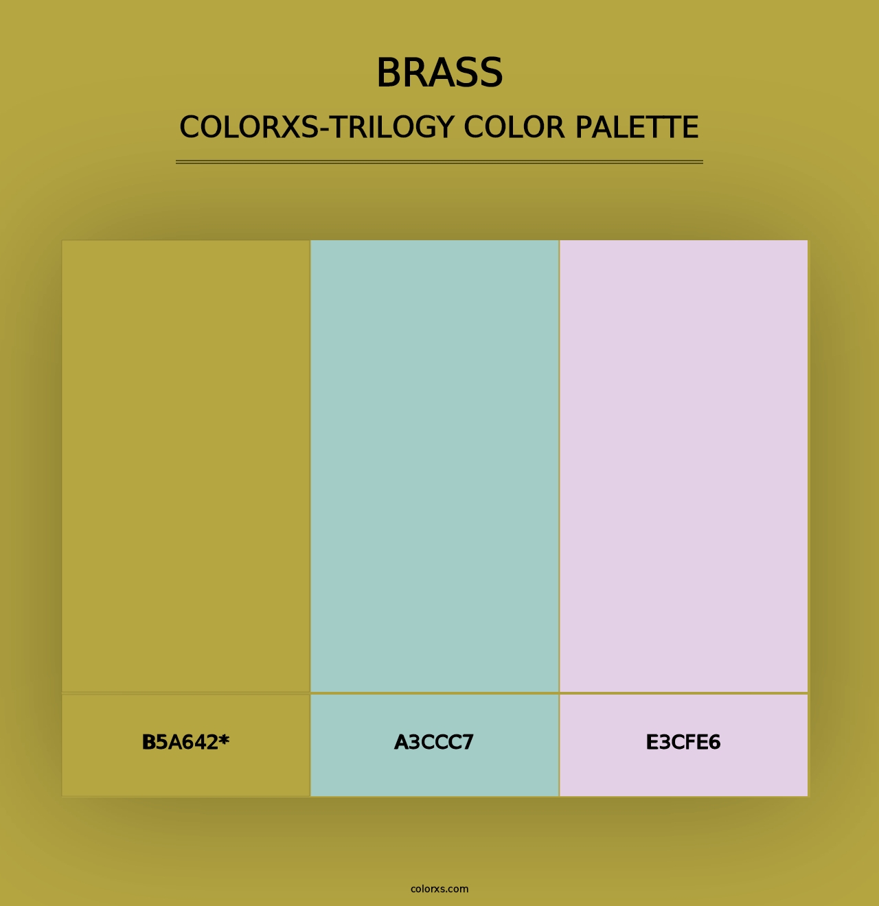 Brass - Colorxs Trilogy Palette