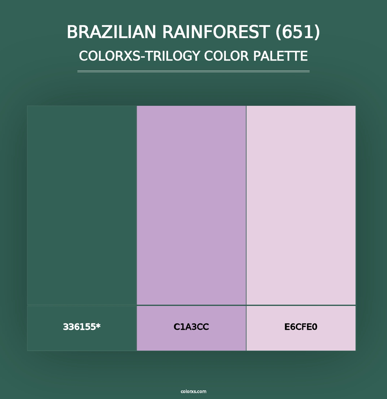 Brazilian Rainforest (651) - Colorxs Trilogy Palette