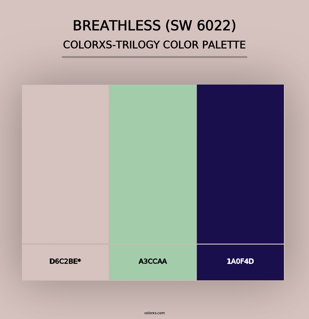 Breathless (SW 6022) - Colorxs Trilogy Palette