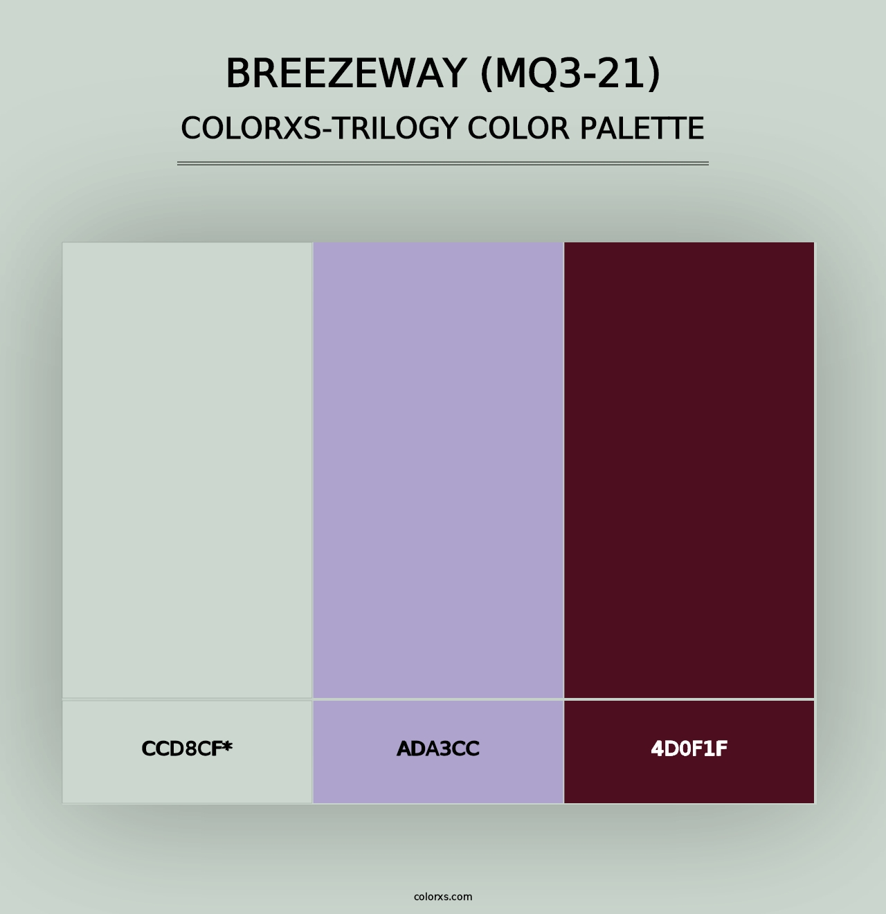 Breezeway (MQ3-21) - Colorxs Trilogy Palette