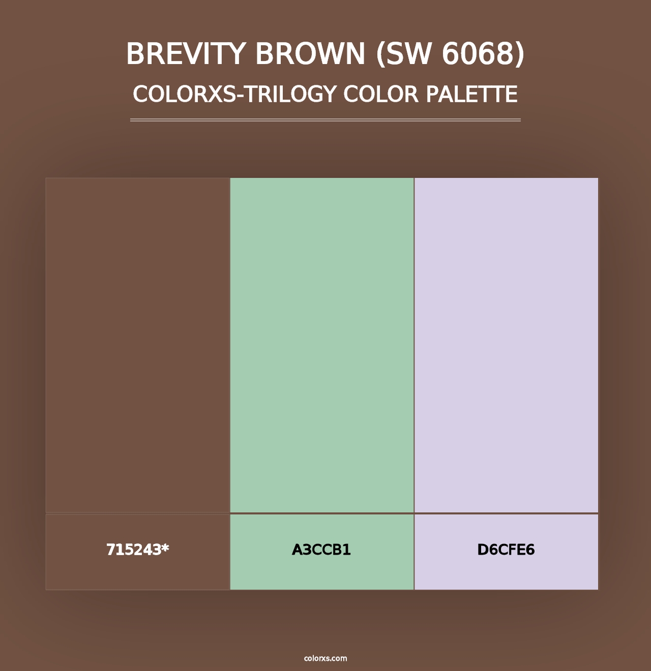 Brevity Brown (SW 6068) - Colorxs Trilogy Palette