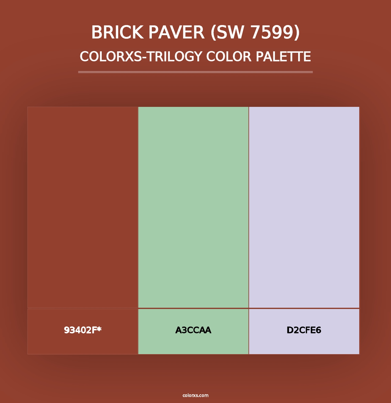 Brick Paver (SW 7599) - Colorxs Trilogy Palette