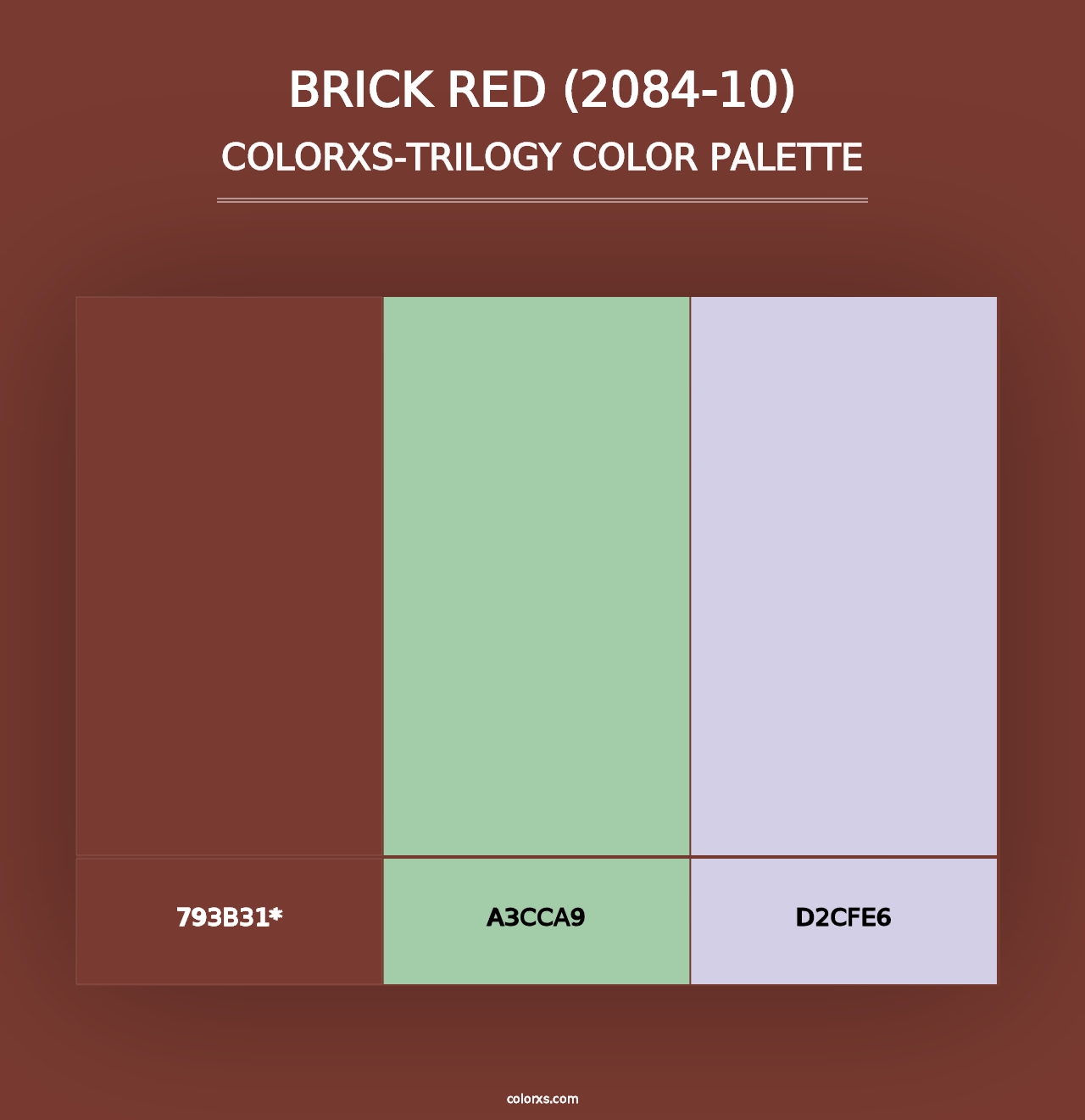 Brick Red (2084-10) - Colorxs Trilogy Palette