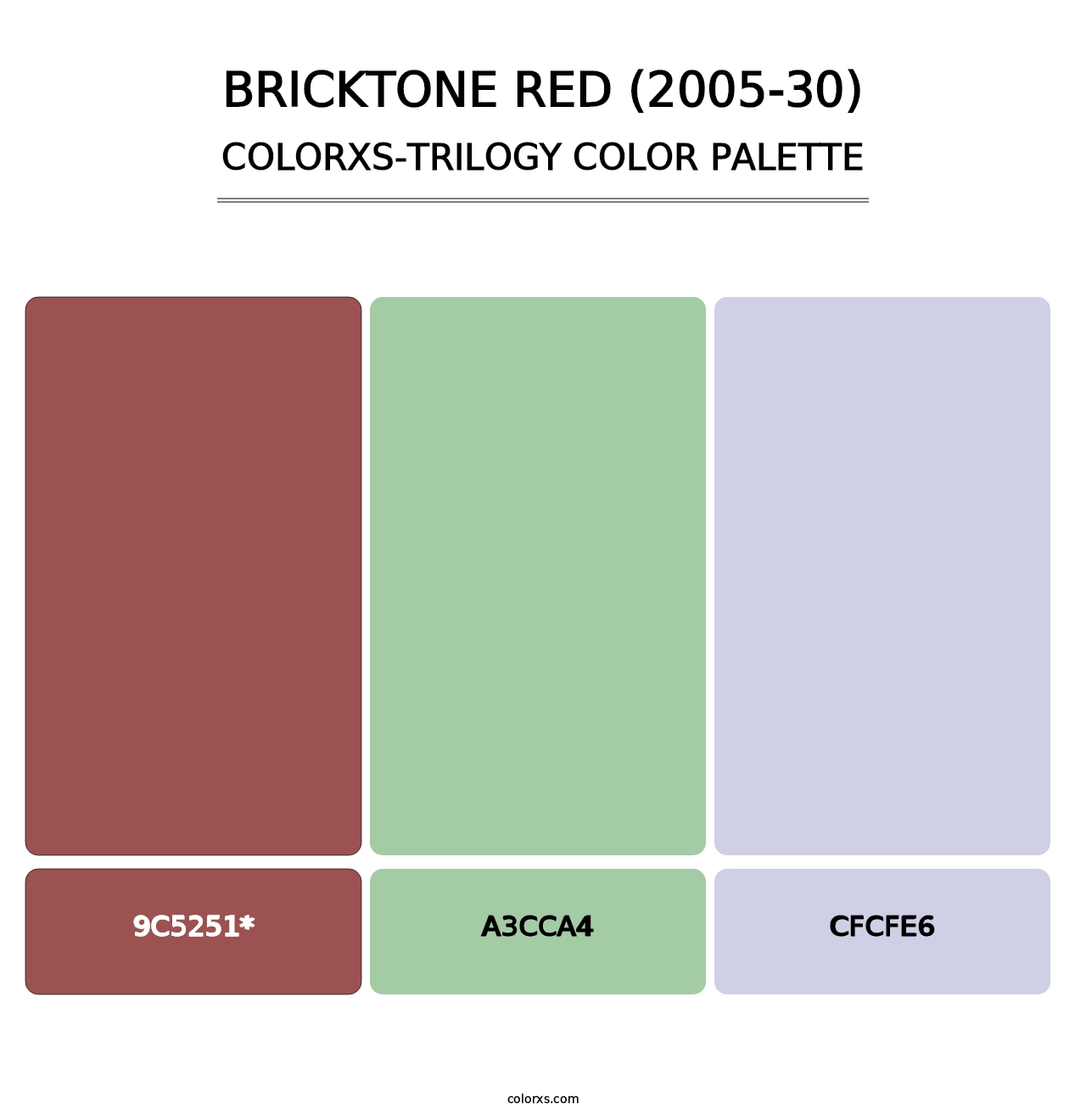 Bricktone Red (2005-30) - Colorxs Trilogy Palette