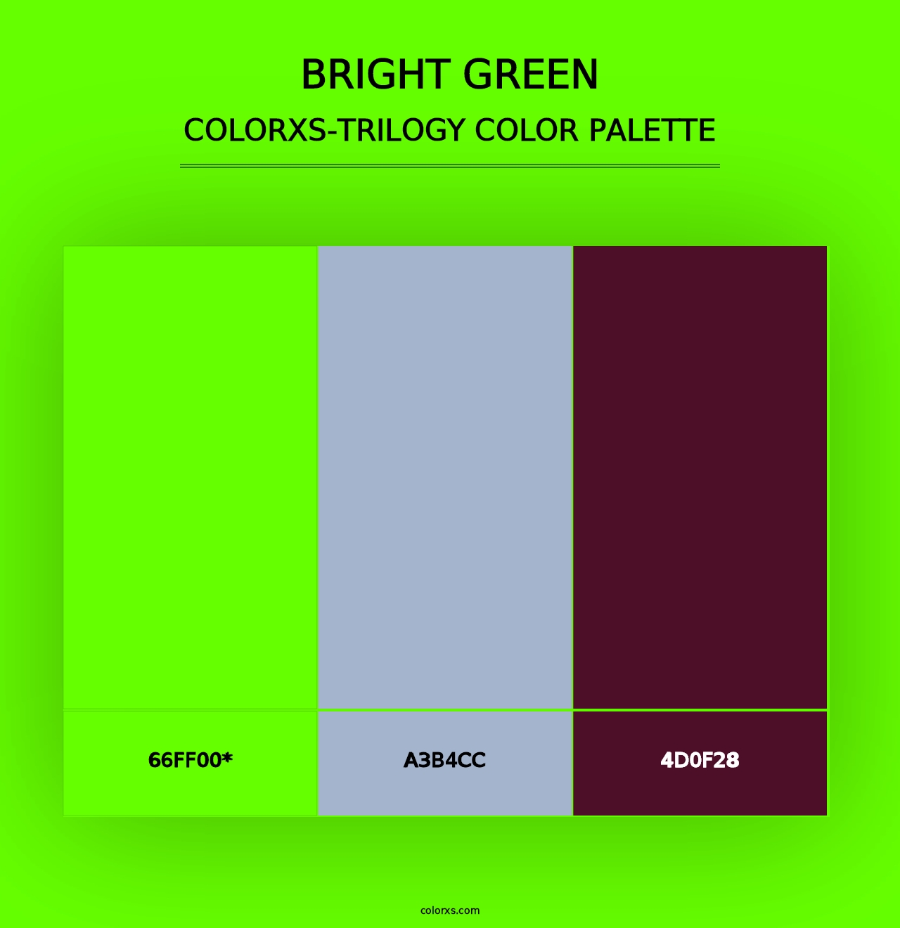 Bright Green - Colorxs Trilogy Palette