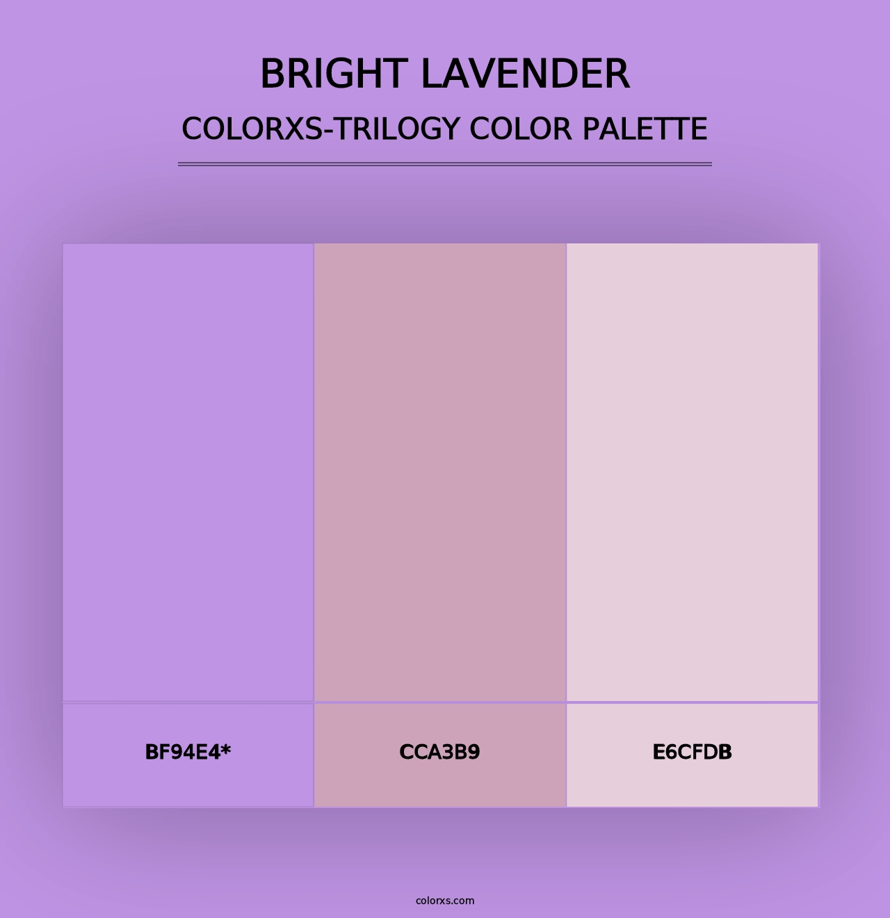 Bright Lavender - Colorxs Trilogy Palette