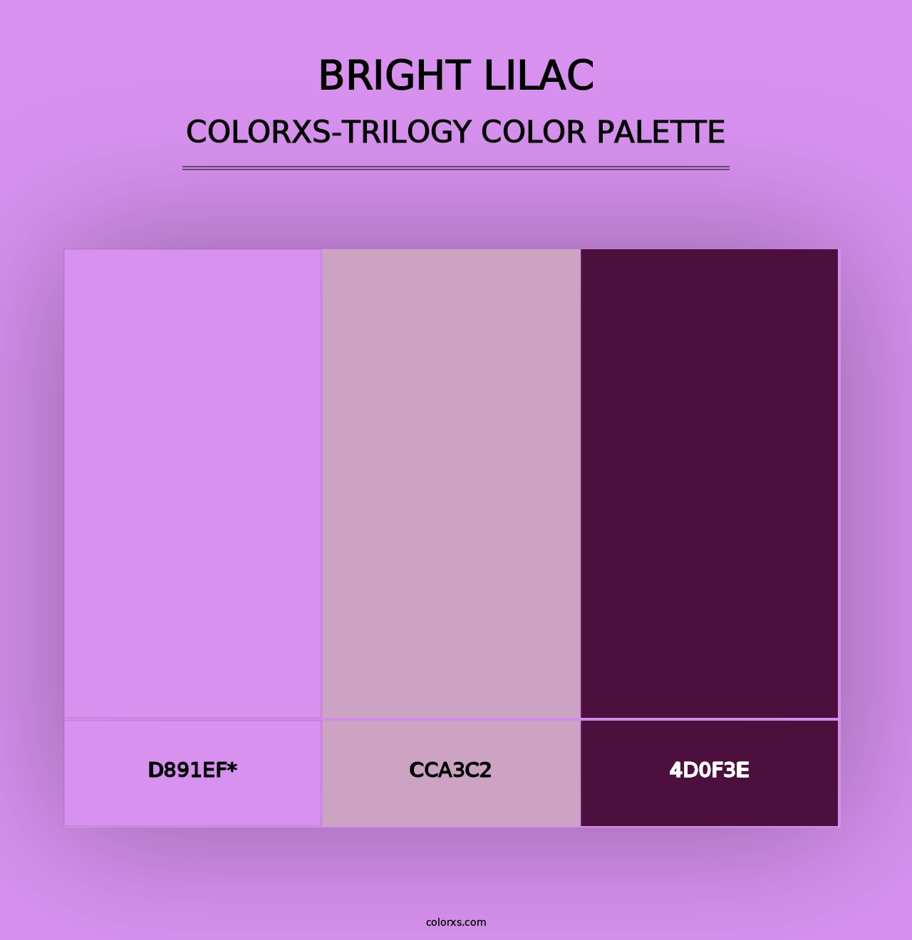 Bright Lilac - Colorxs Trilogy Palette