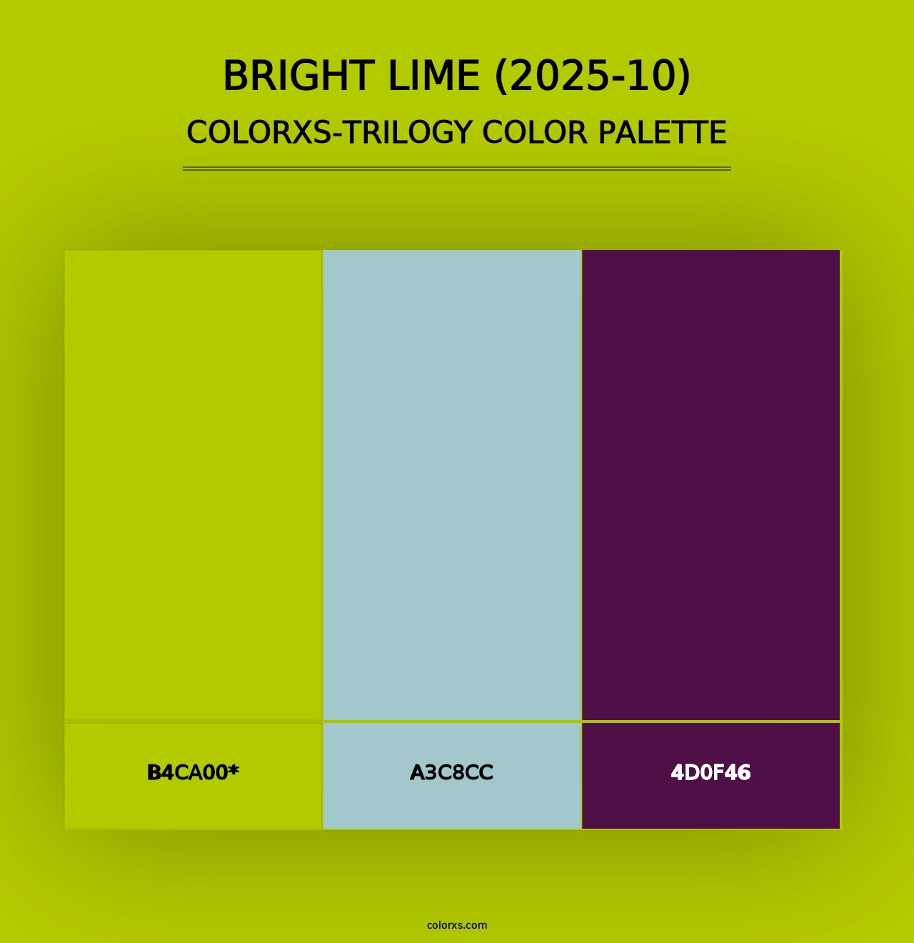 Bright Lime (2025-10) - Colorxs Trilogy Palette