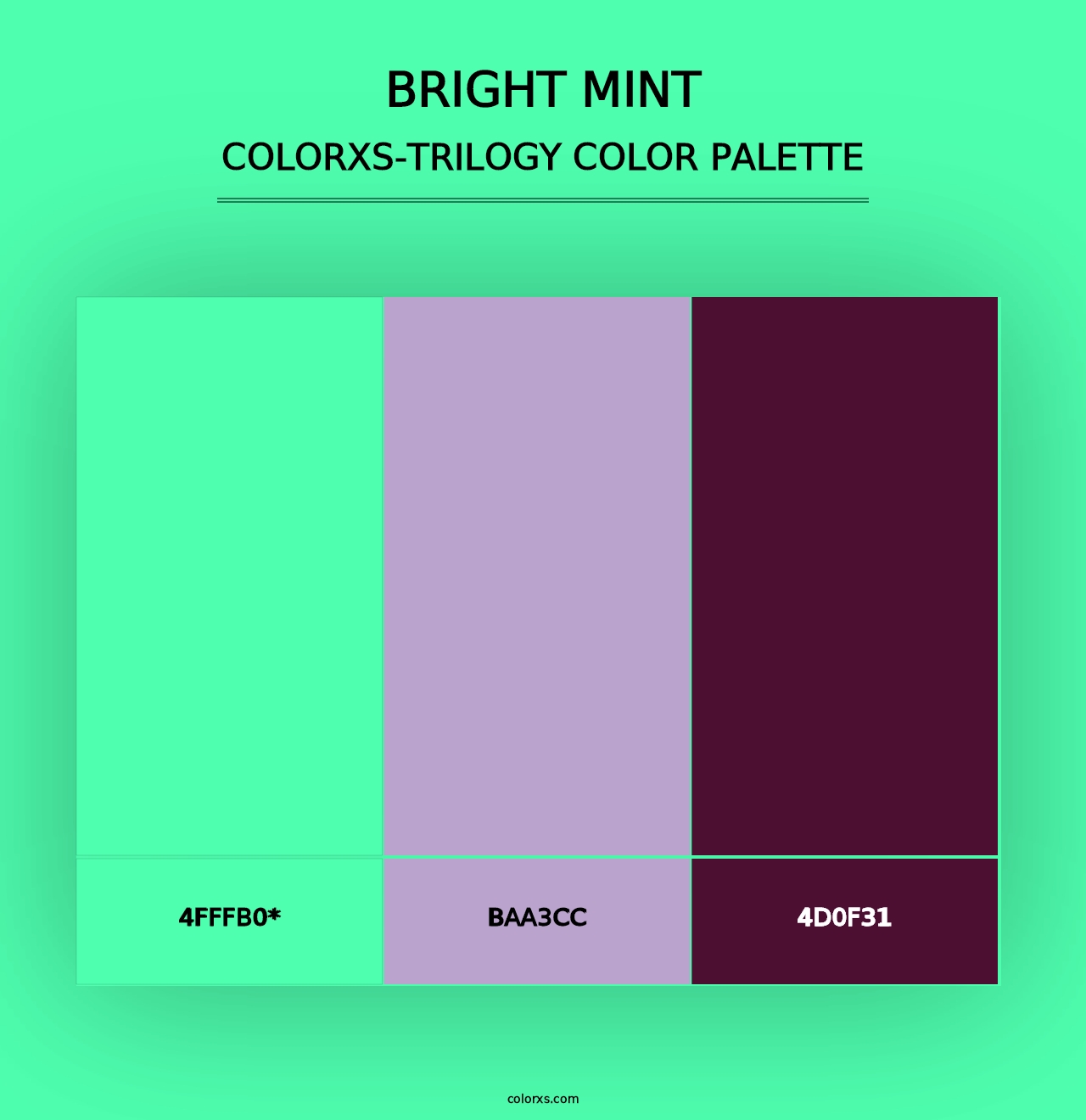 Bright Mint - Colorxs Trilogy Palette