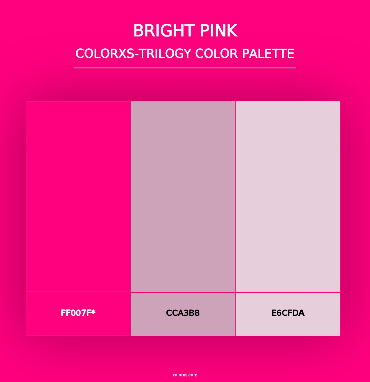 Bright Pink - Colorxs Trilogy Palette