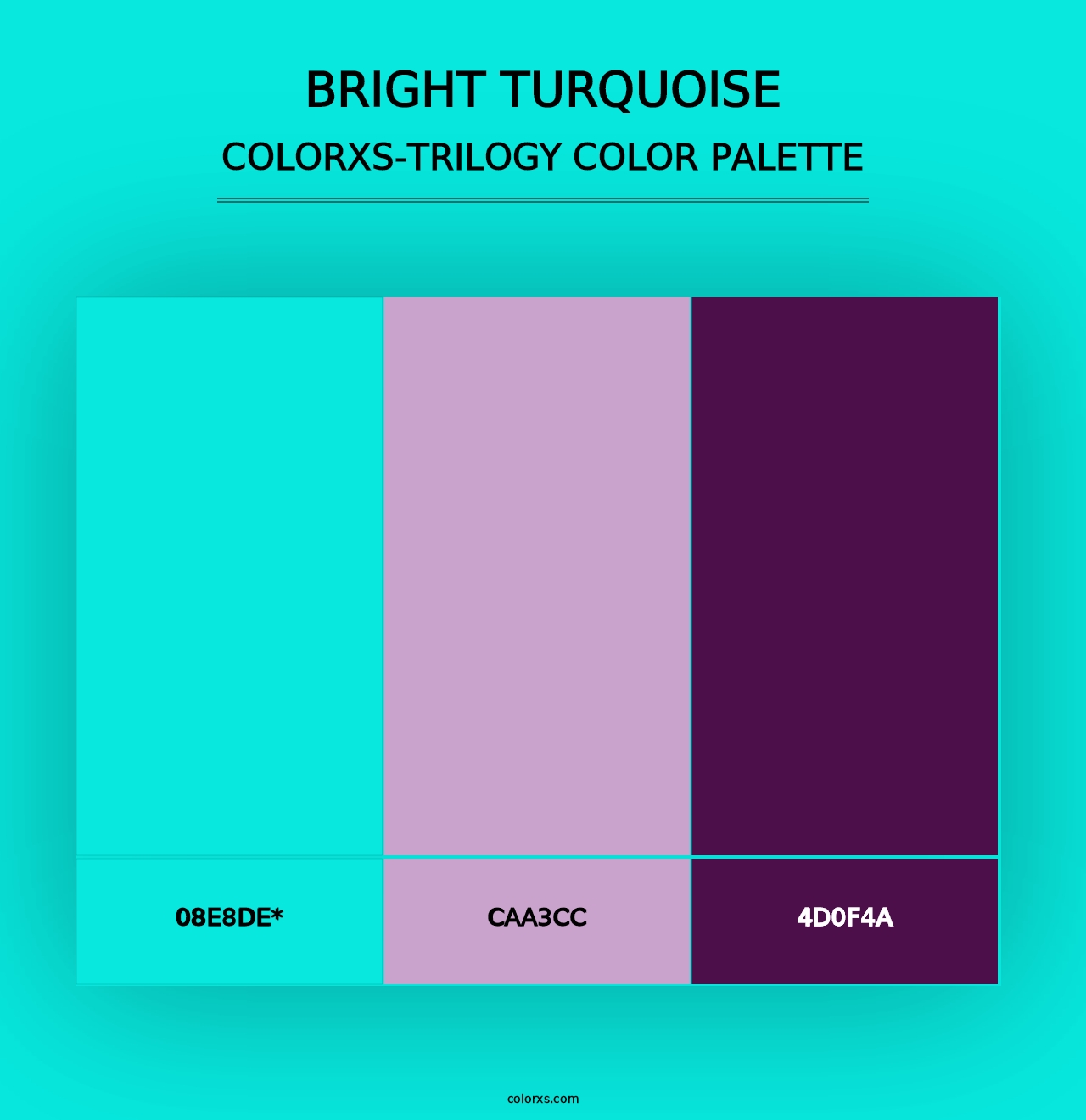 Bright Turquoise - Colorxs Trilogy Palette