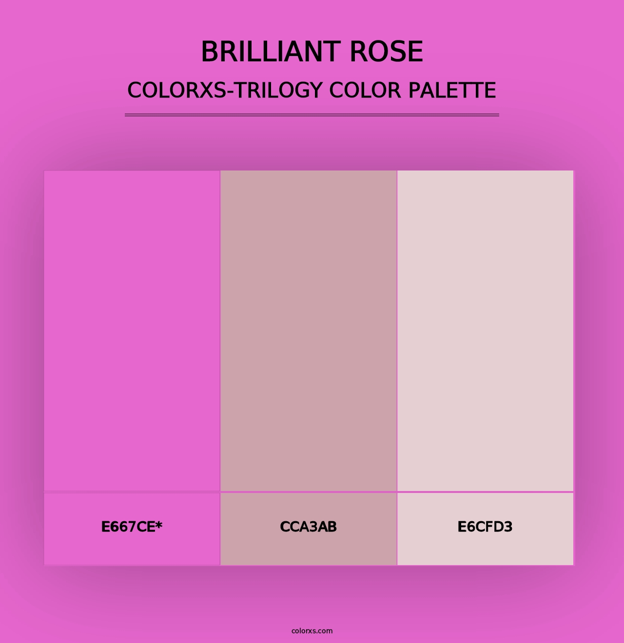 Brilliant Rose - Colorxs Trilogy Palette