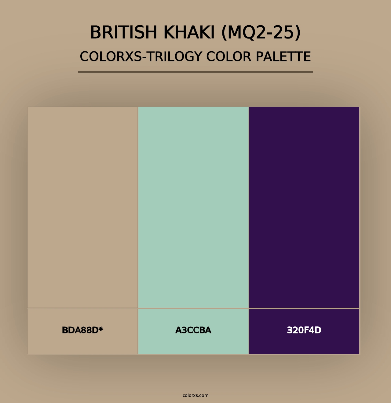 British Khaki (MQ2-25) - Colorxs Trilogy Palette