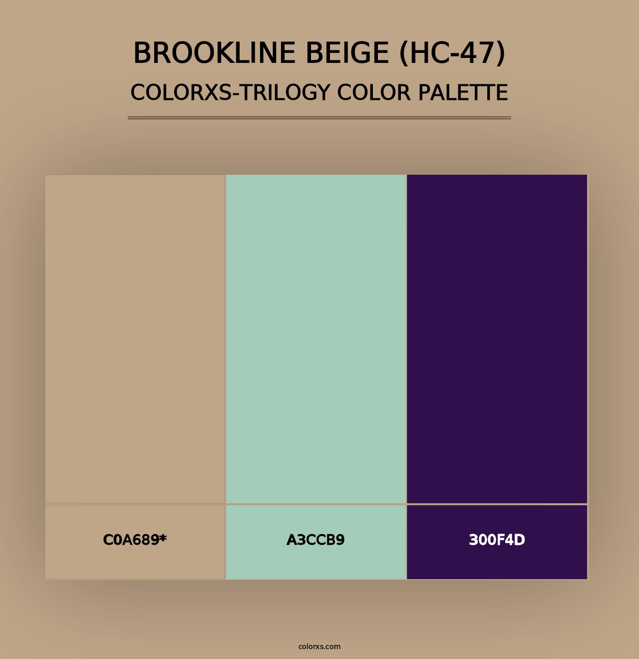 Brookline Beige (HC-47) - Colorxs Trilogy Palette