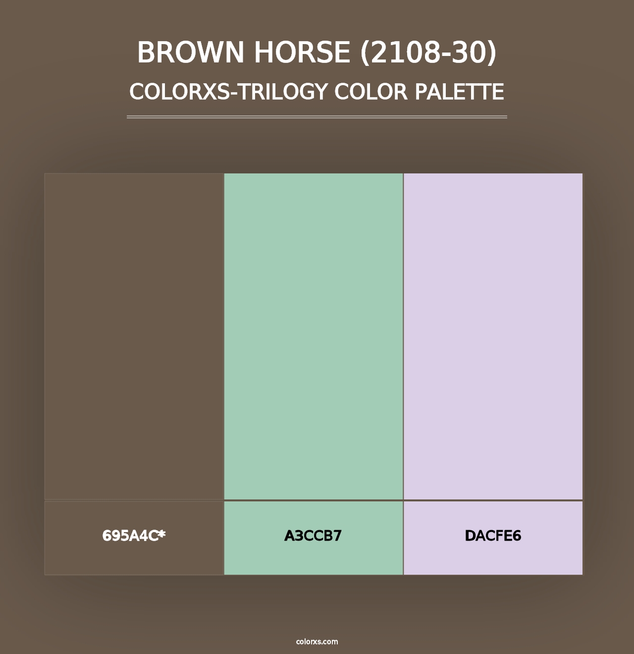 Brown Horse (2108-30) - Colorxs Trilogy Palette