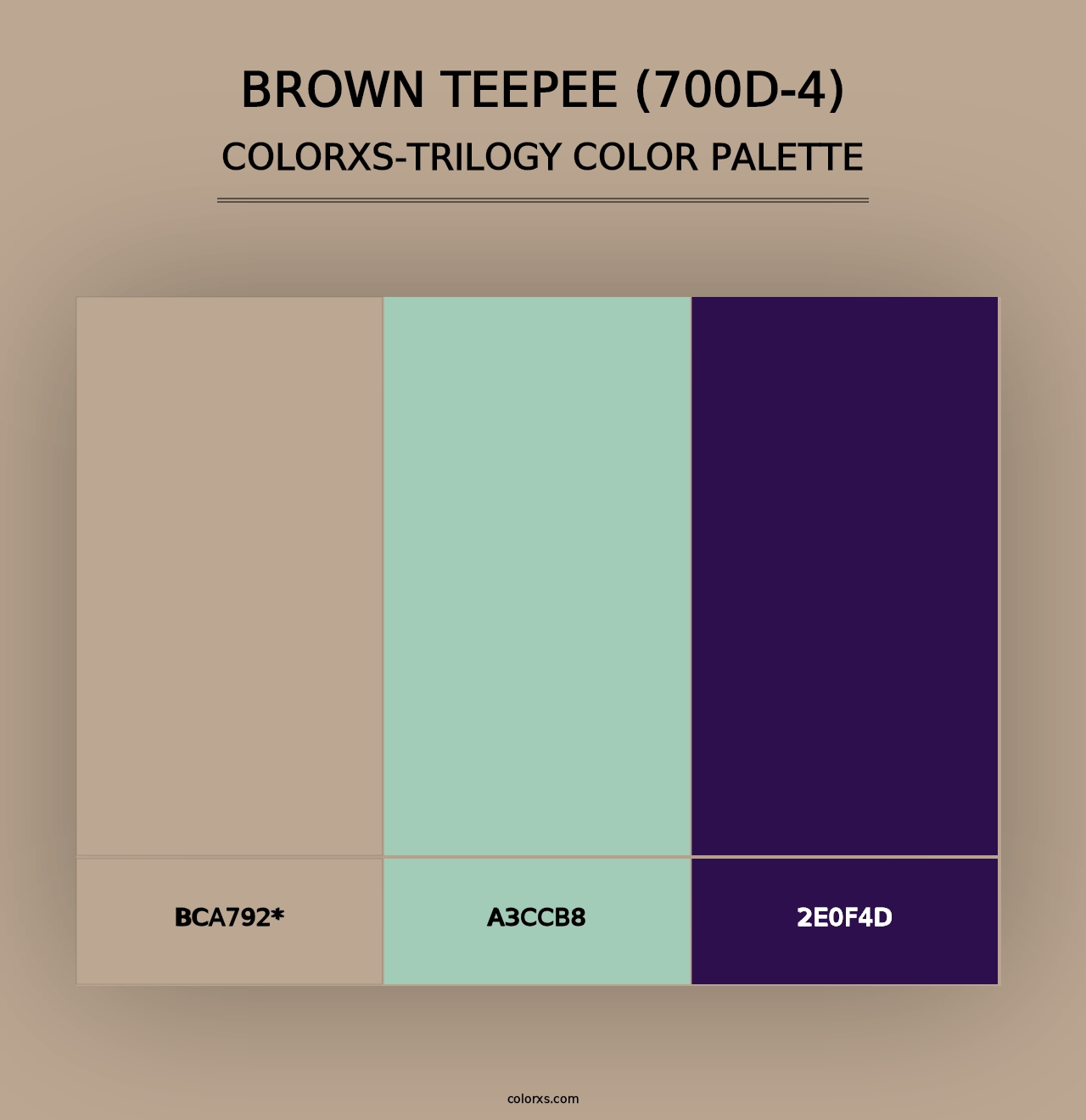 Brown Teepee (700D-4) - Colorxs Trilogy Palette