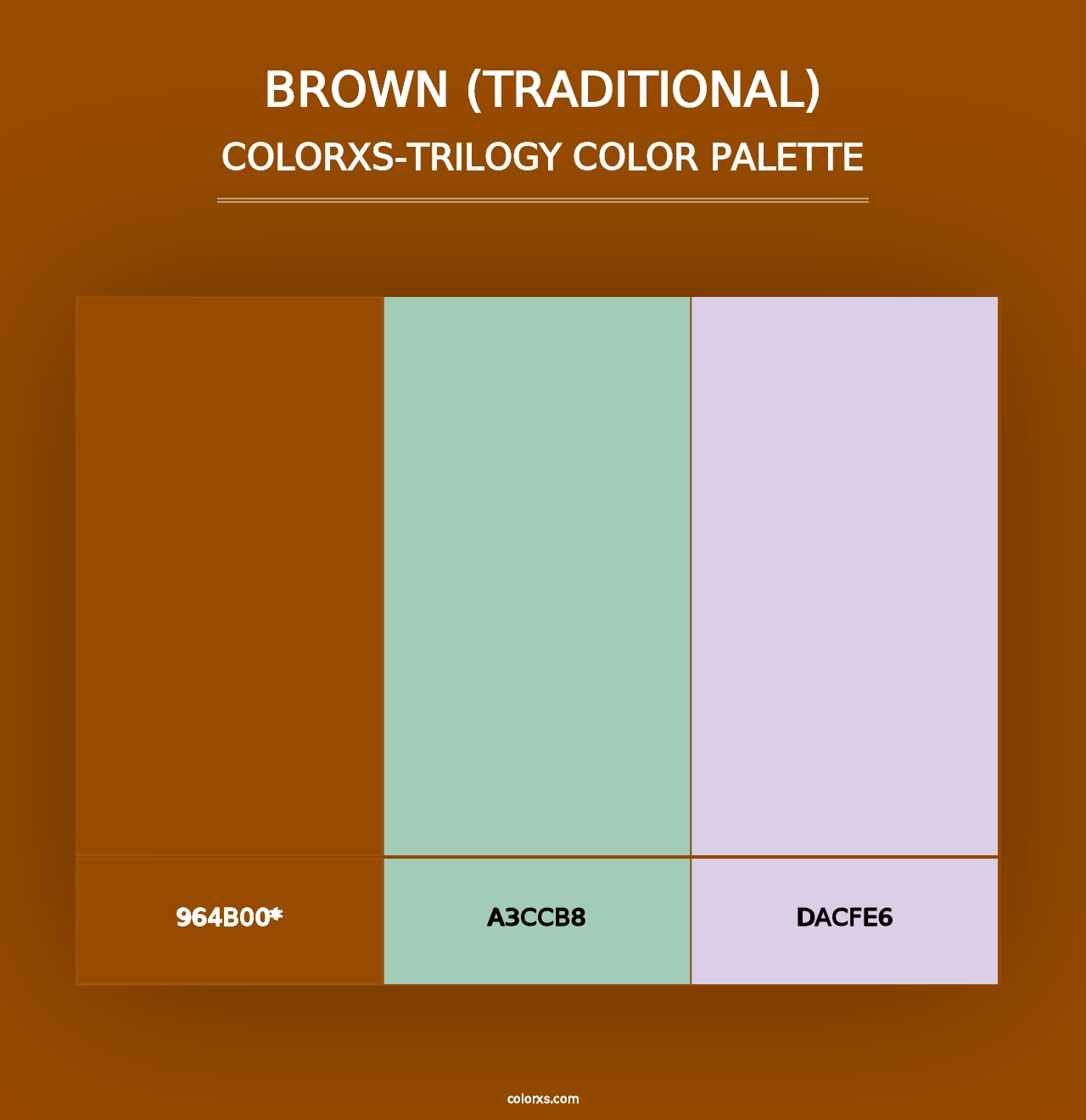 Brown (Traditional) - Colorxs Trilogy Palette