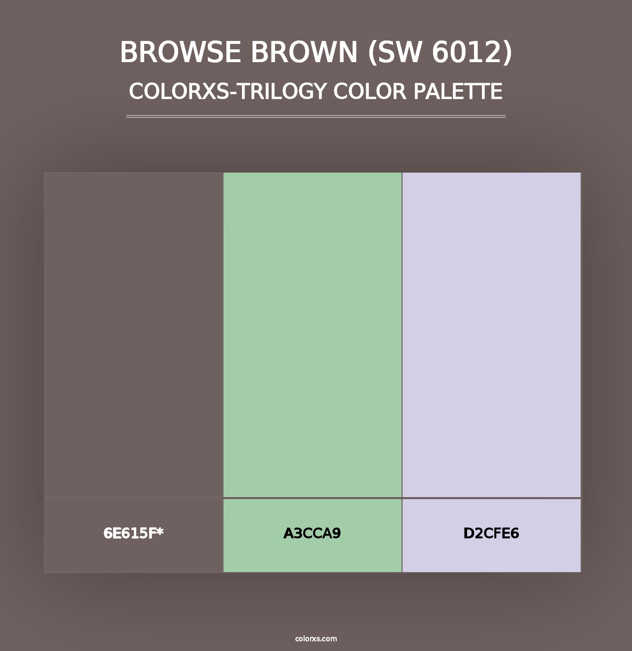 Browse Brown (SW 6012) - Colorxs Trilogy Palette