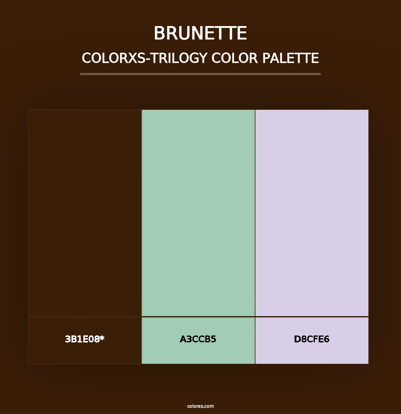 Brunette - Colorxs Trilogy Palette