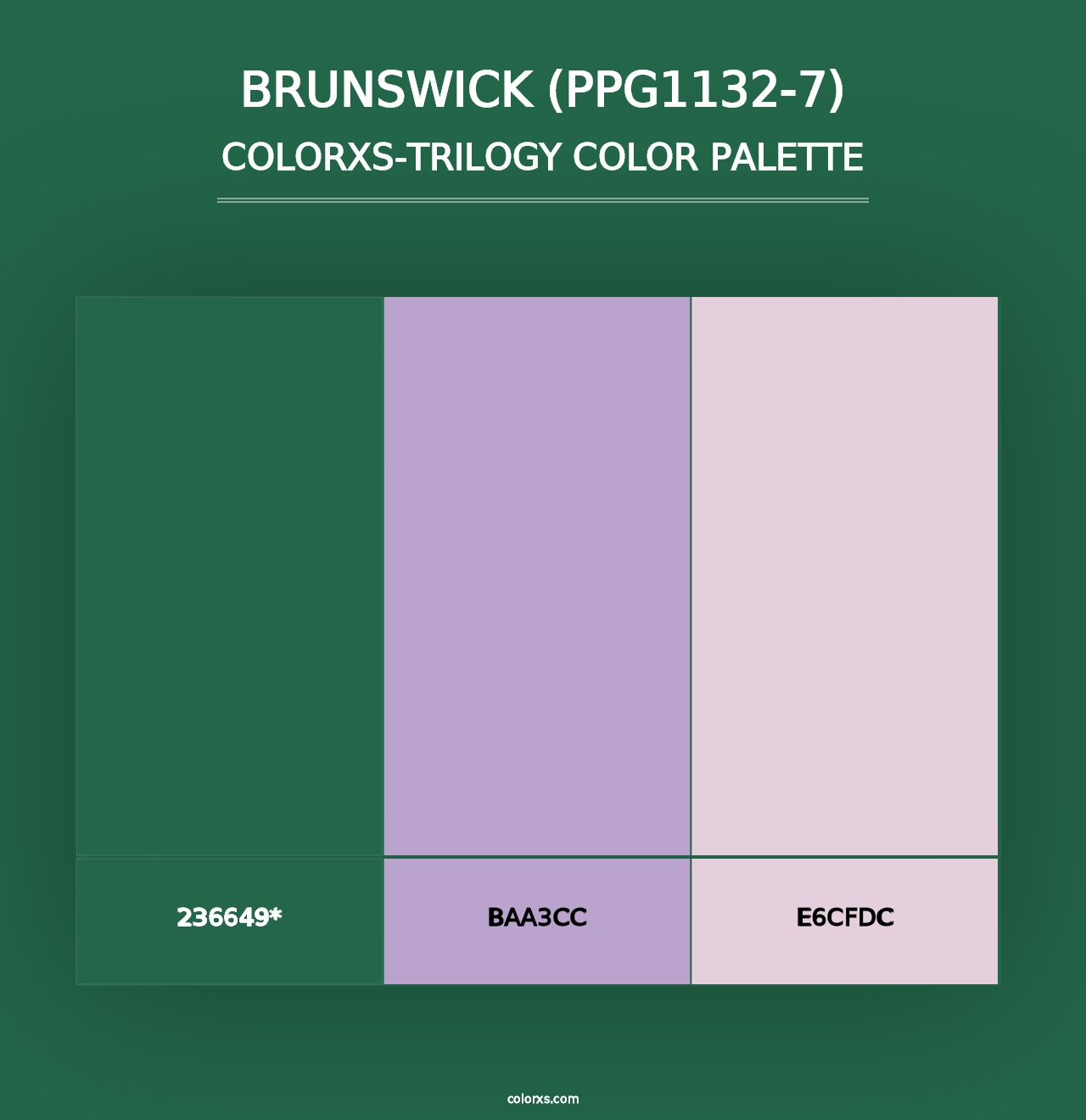 Brunswick (PPG1132-7) - Colorxs Trilogy Palette