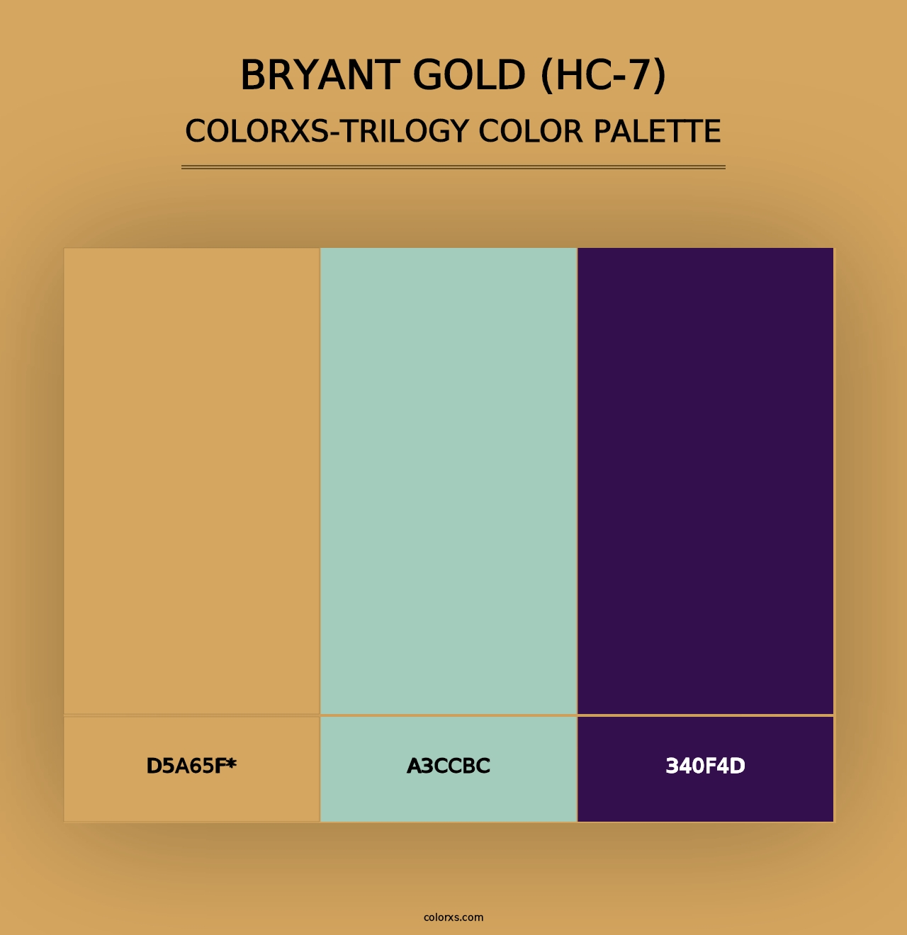 Bryant Gold (HC-7) - Colorxs Trilogy Palette