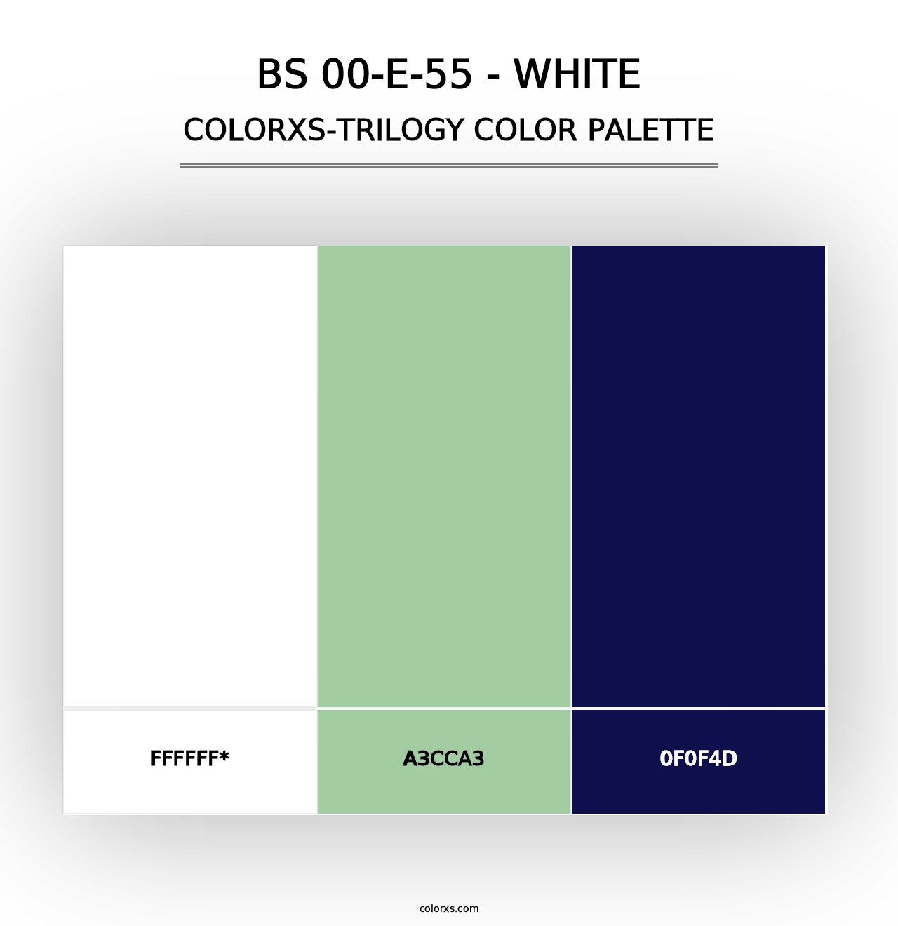 BS 00-E-55 - White - Colorxs Trilogy Palette