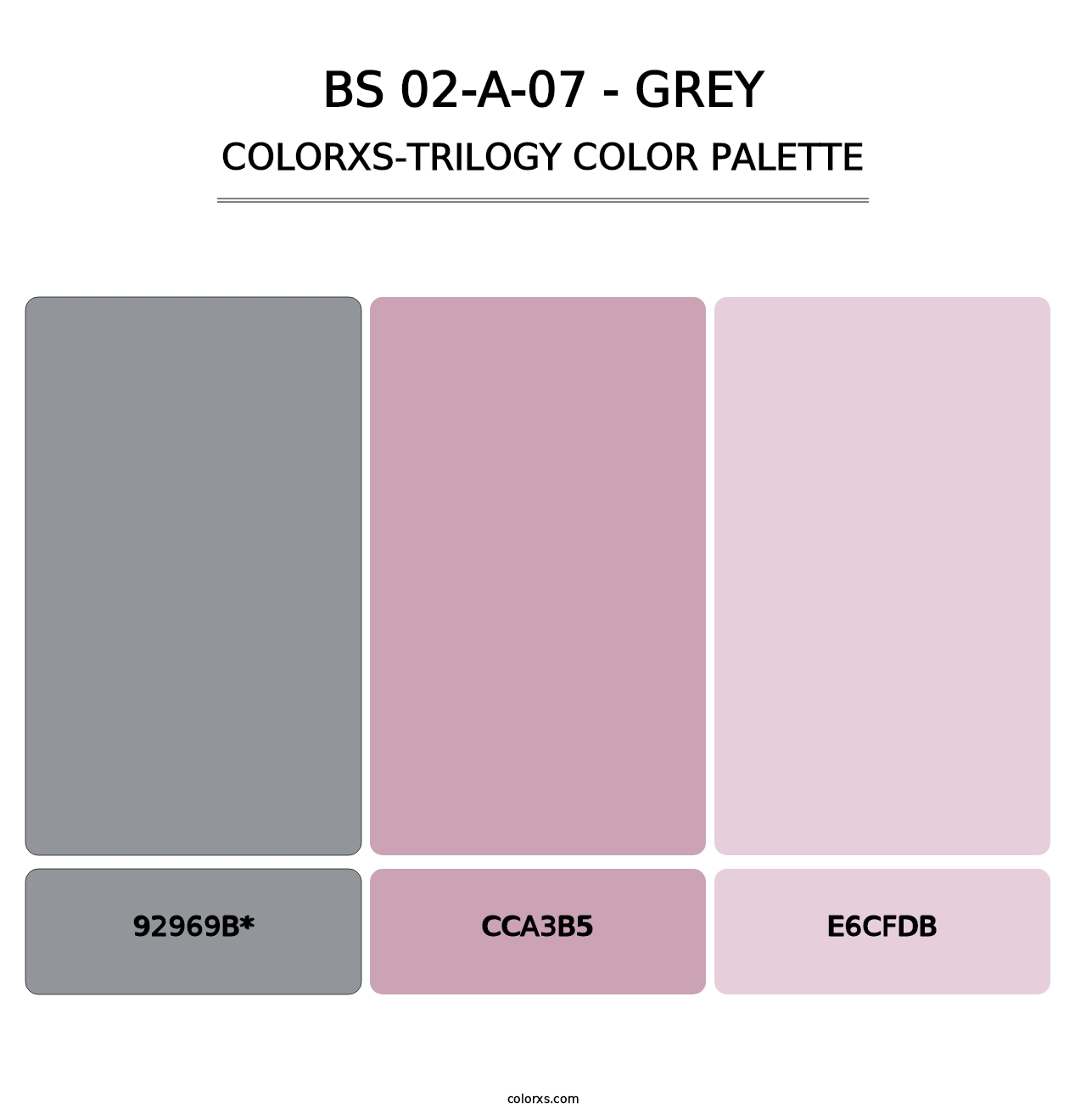 BS 02-A-07 - Grey - Colorxs Trilogy Palette