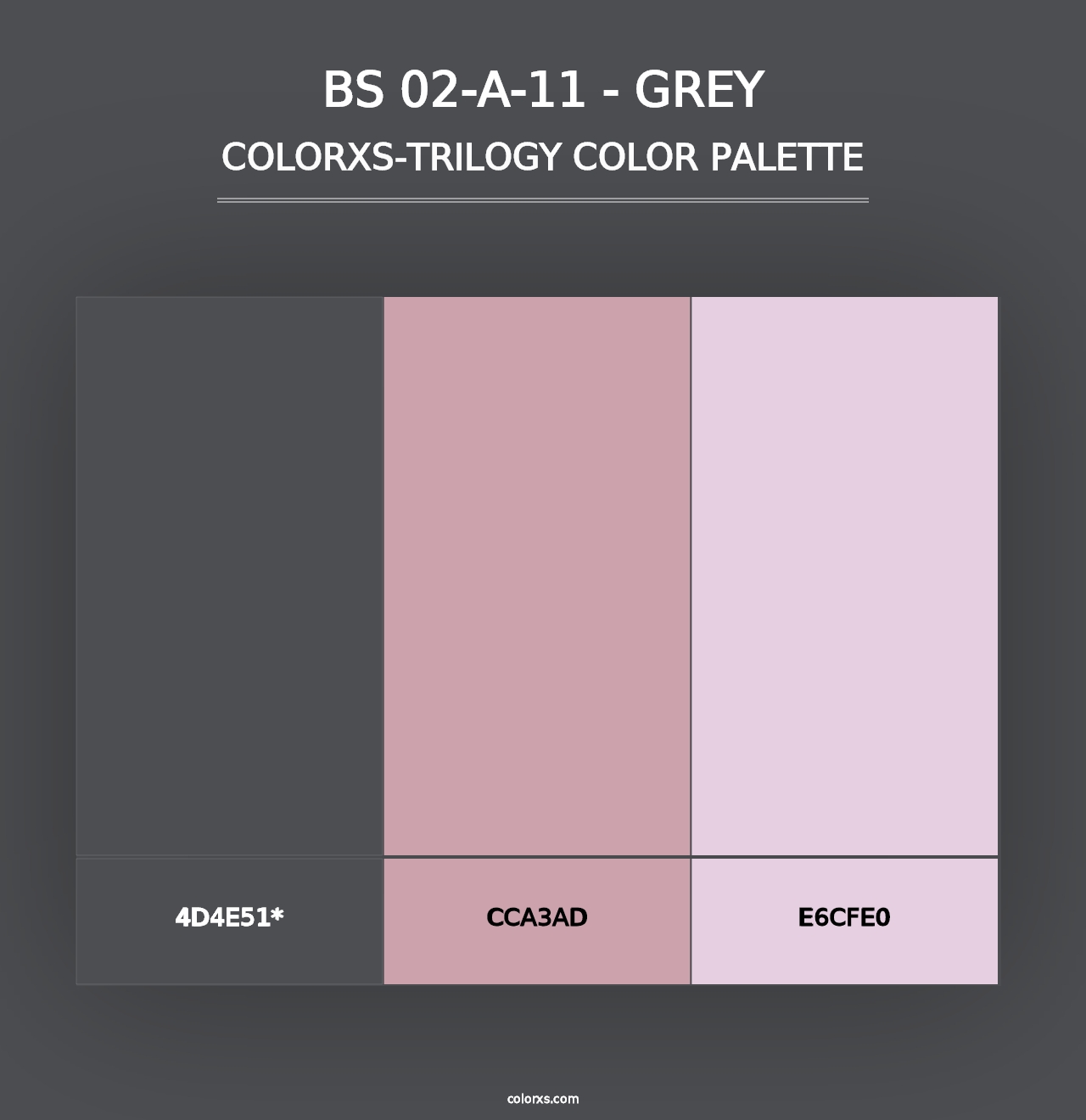 BS 02-A-11 - Grey - Colorxs Trilogy Palette