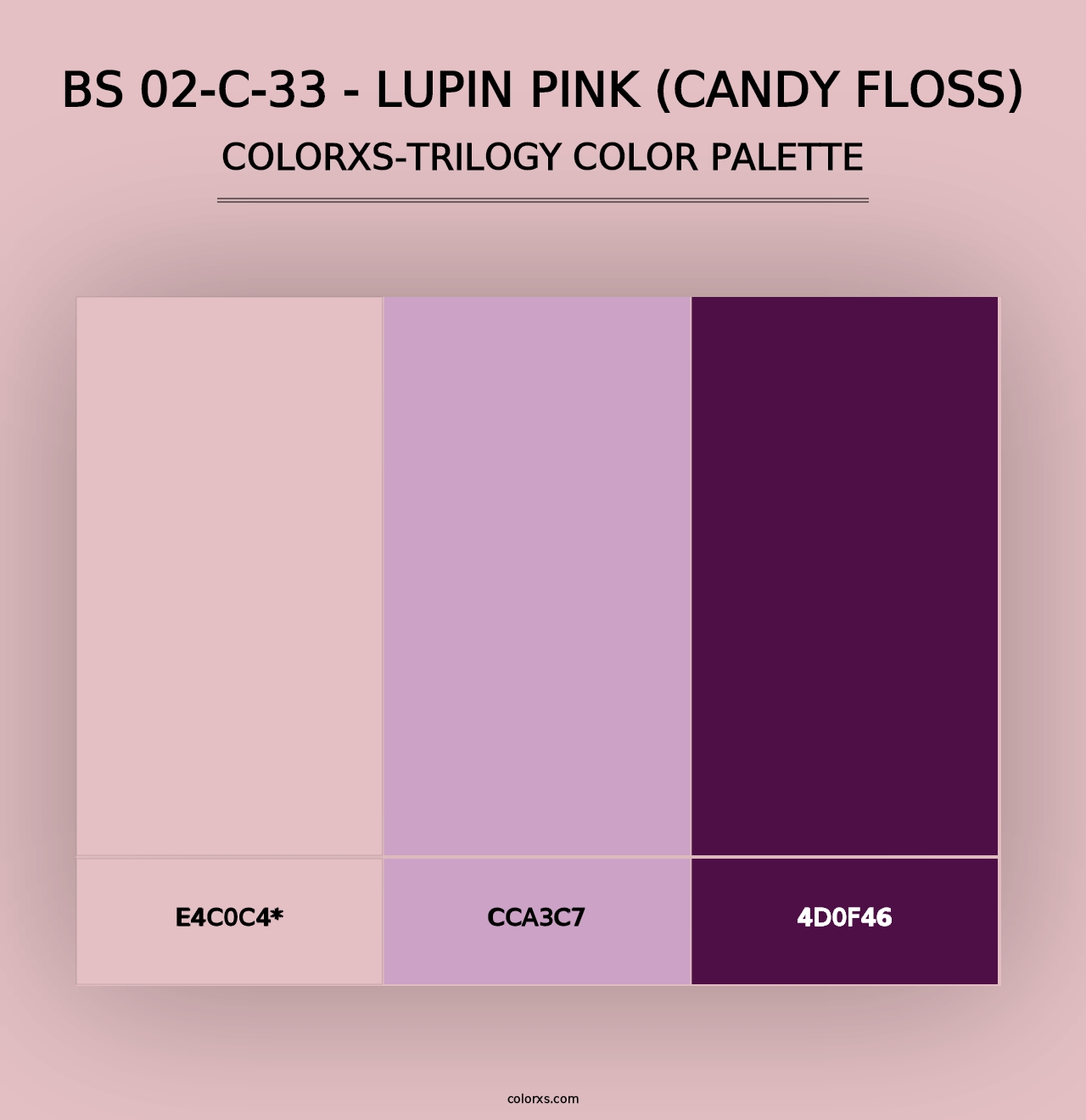 BS 02-C-33 - Lupin Pink (Candy Floss) - Colorxs Trilogy Palette