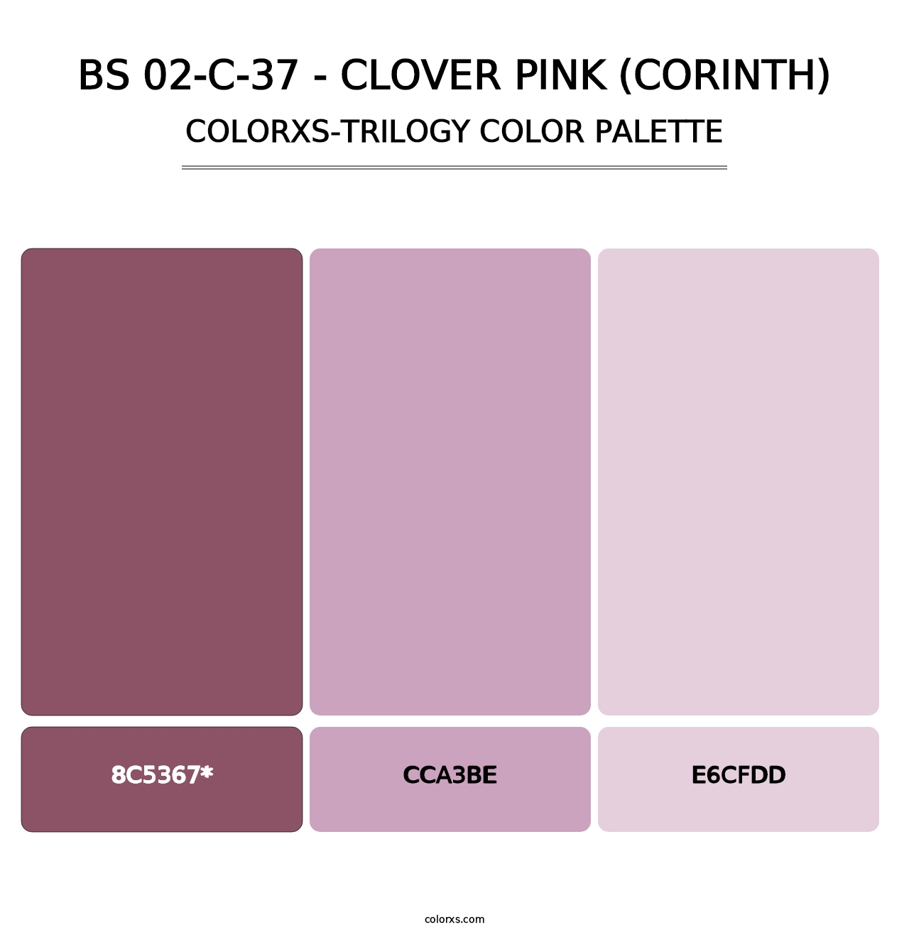 BS 02-C-37 - Clover Pink (Corinth) - Colorxs Trilogy Palette