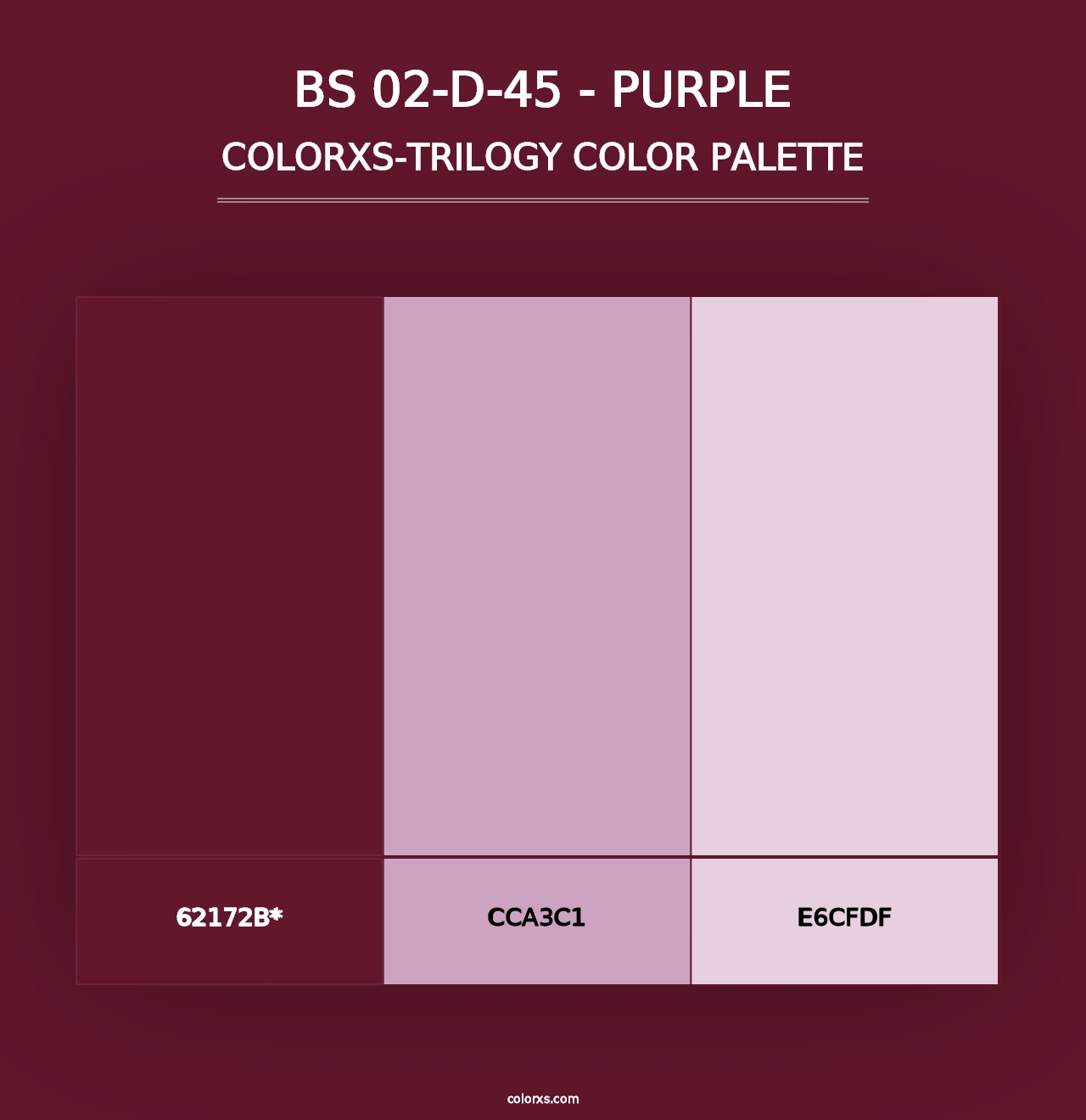 BS 02-D-45 - Purple - Colorxs Trilogy Palette