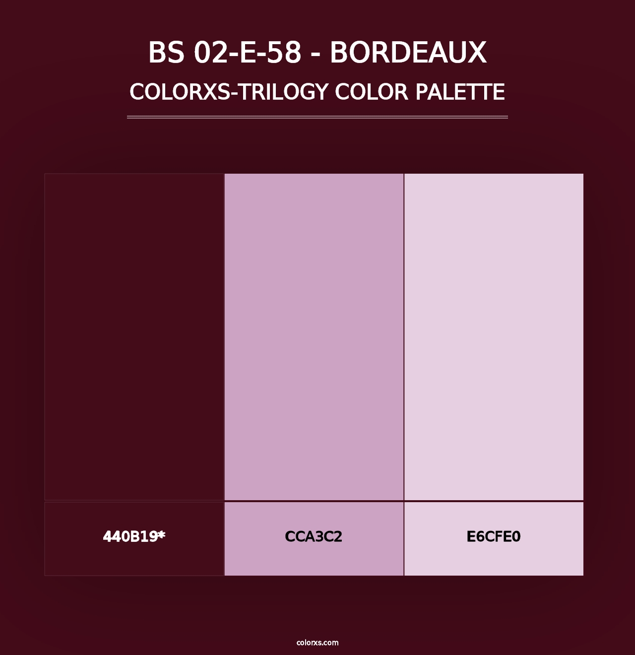 BS 02-E-58 - Bordeaux - Colorxs Trilogy Palette