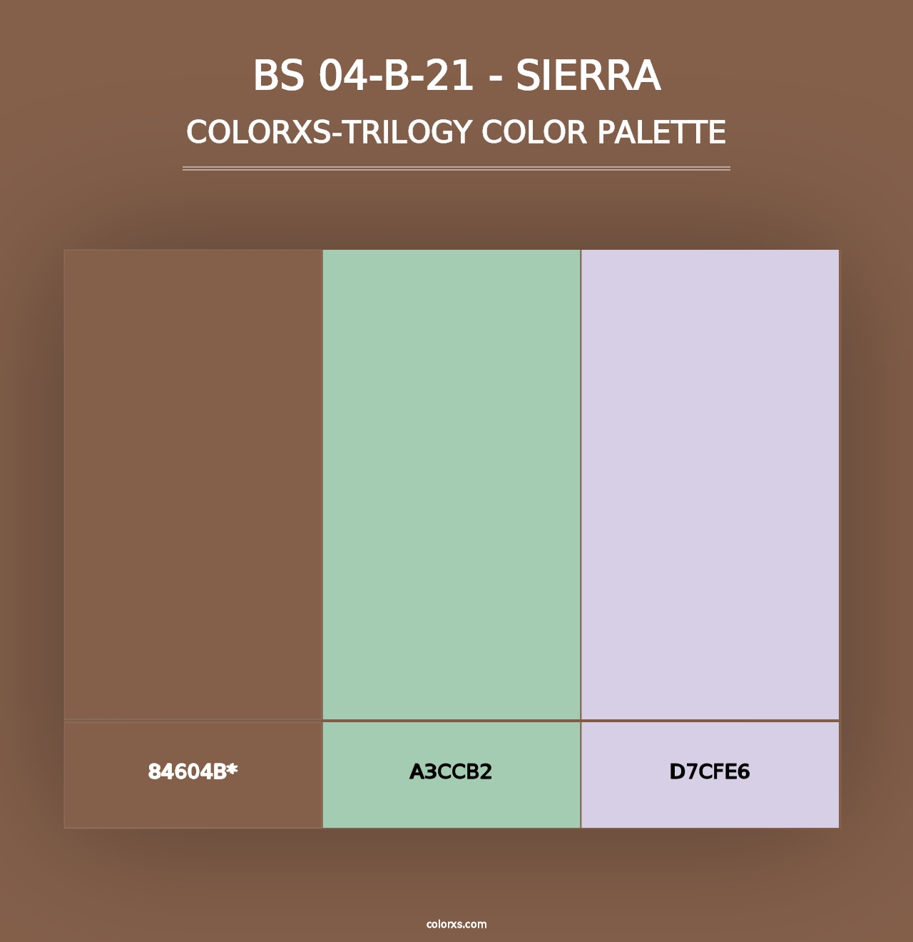 BS 04-B-21 - Sierra - Colorxs Trilogy Palette