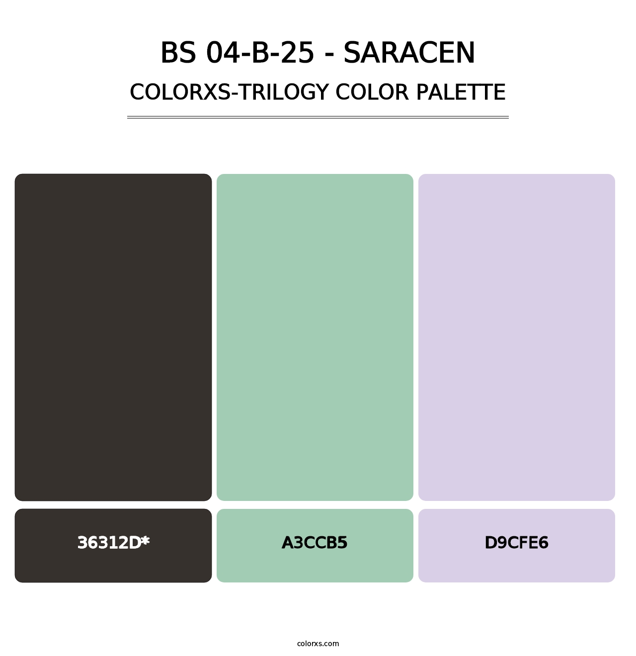 BS 04-B-25 - Saracen - Colorxs Trilogy Palette