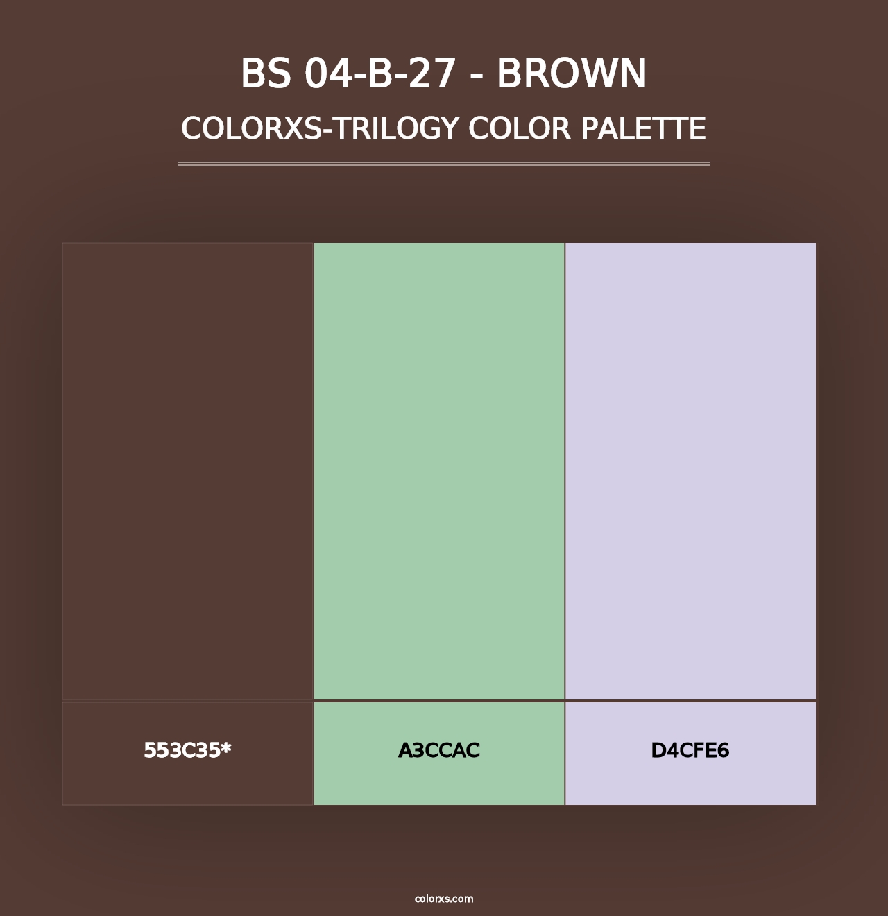 BS 04-B-27 - Brown - Colorxs Trilogy Palette