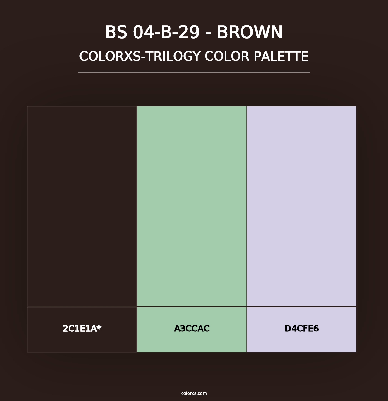 BS 04-B-29 - Brown - Colorxs Trilogy Palette