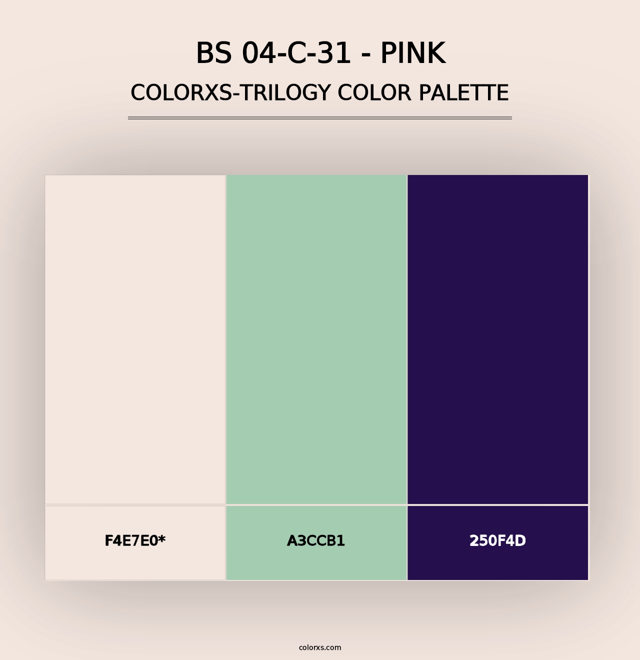 BS 04-C-31 - Pink - Colorxs Trilogy Palette