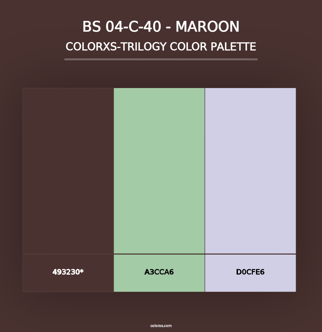 BS 04-C-40 - Maroon - Colorxs Trilogy Palette