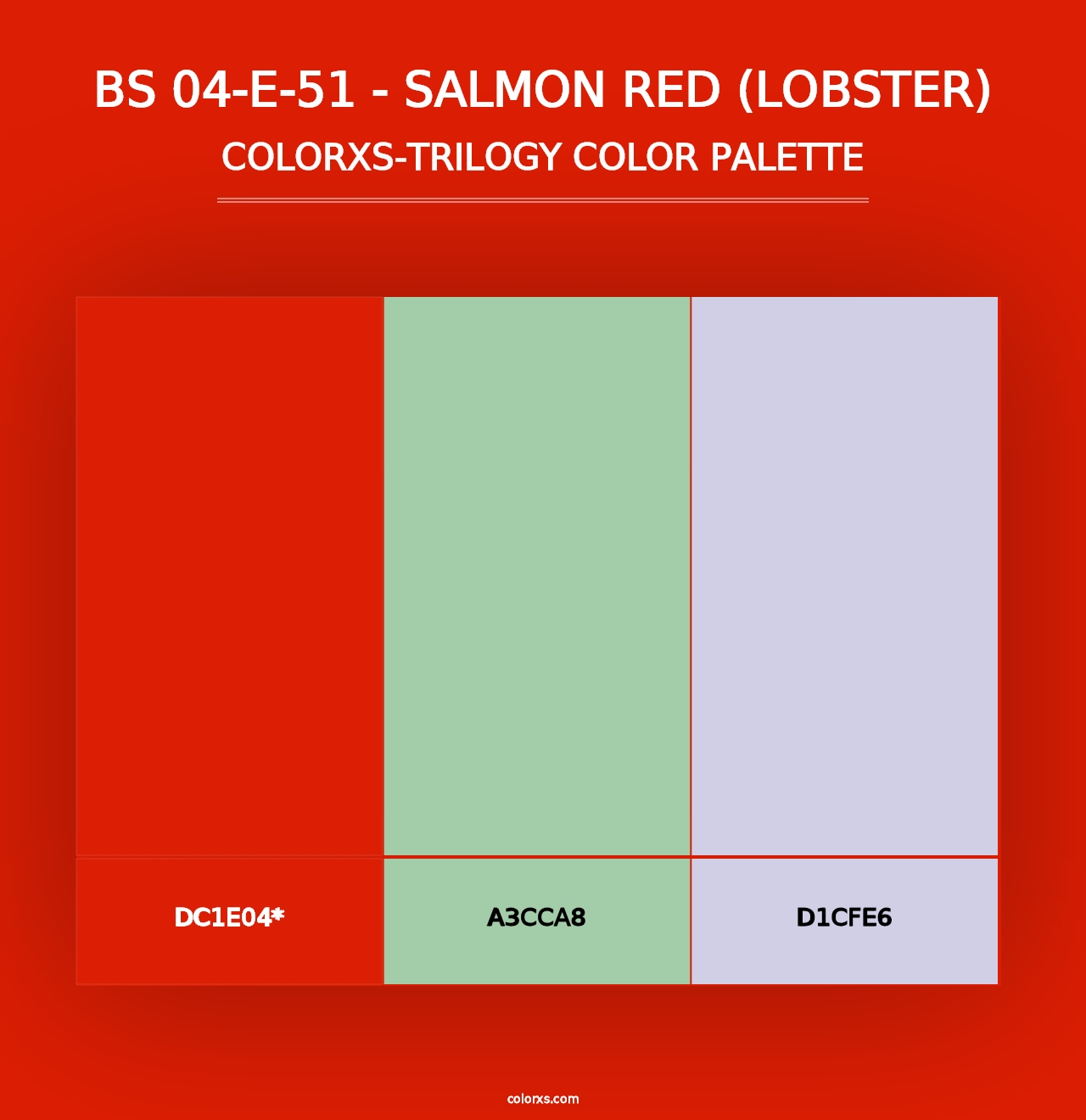 BS 04-E-51 - Salmon Red (Lobster) - Colorxs Trilogy Palette