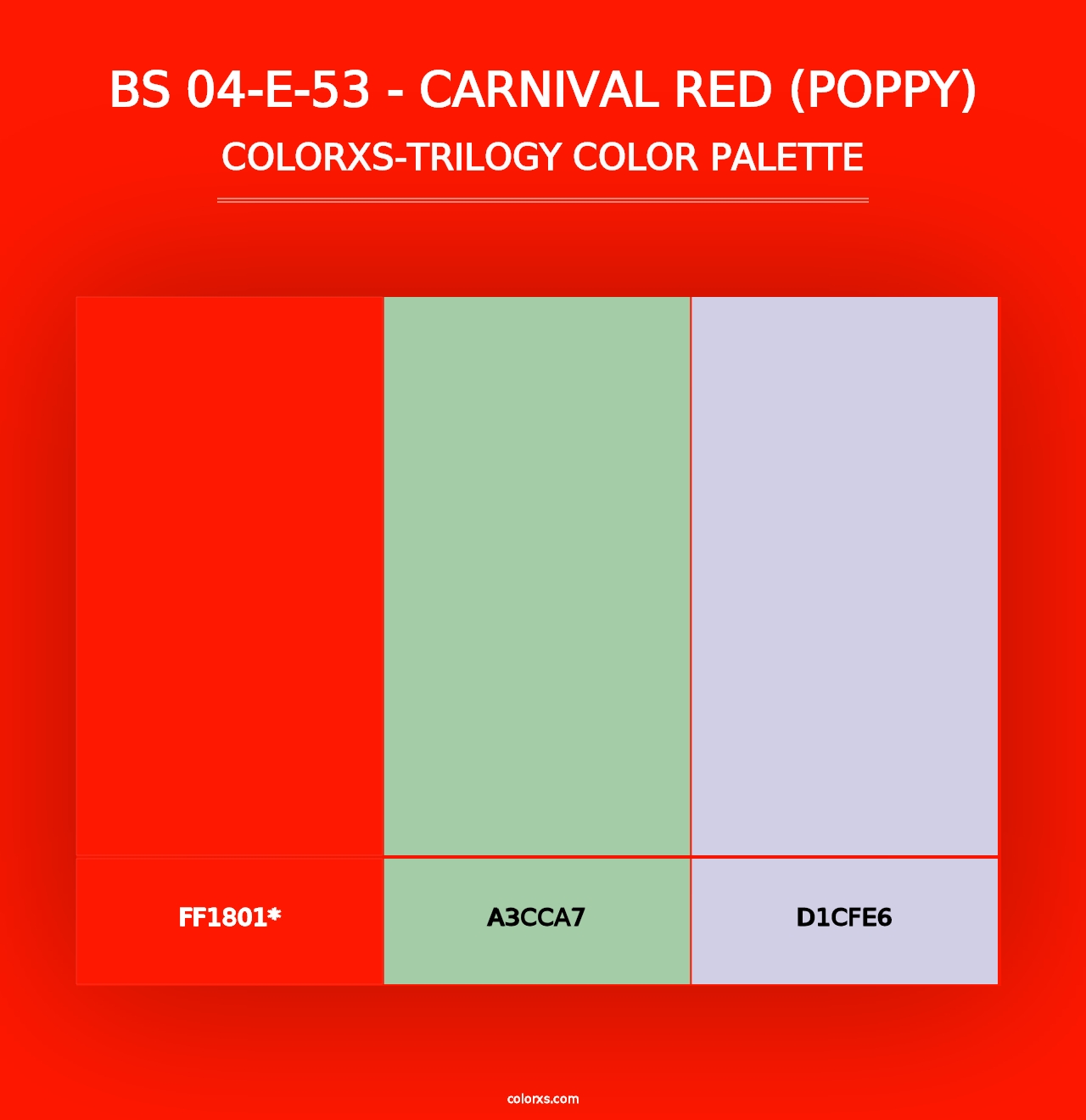 BS 04-E-53 - Carnival Red (Poppy) - Colorxs Trilogy Palette