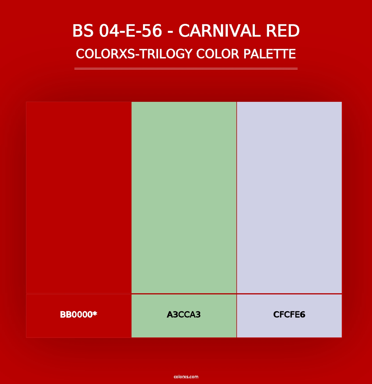 BS 04-E-56 - Carnival Red - Colorxs Trilogy Palette