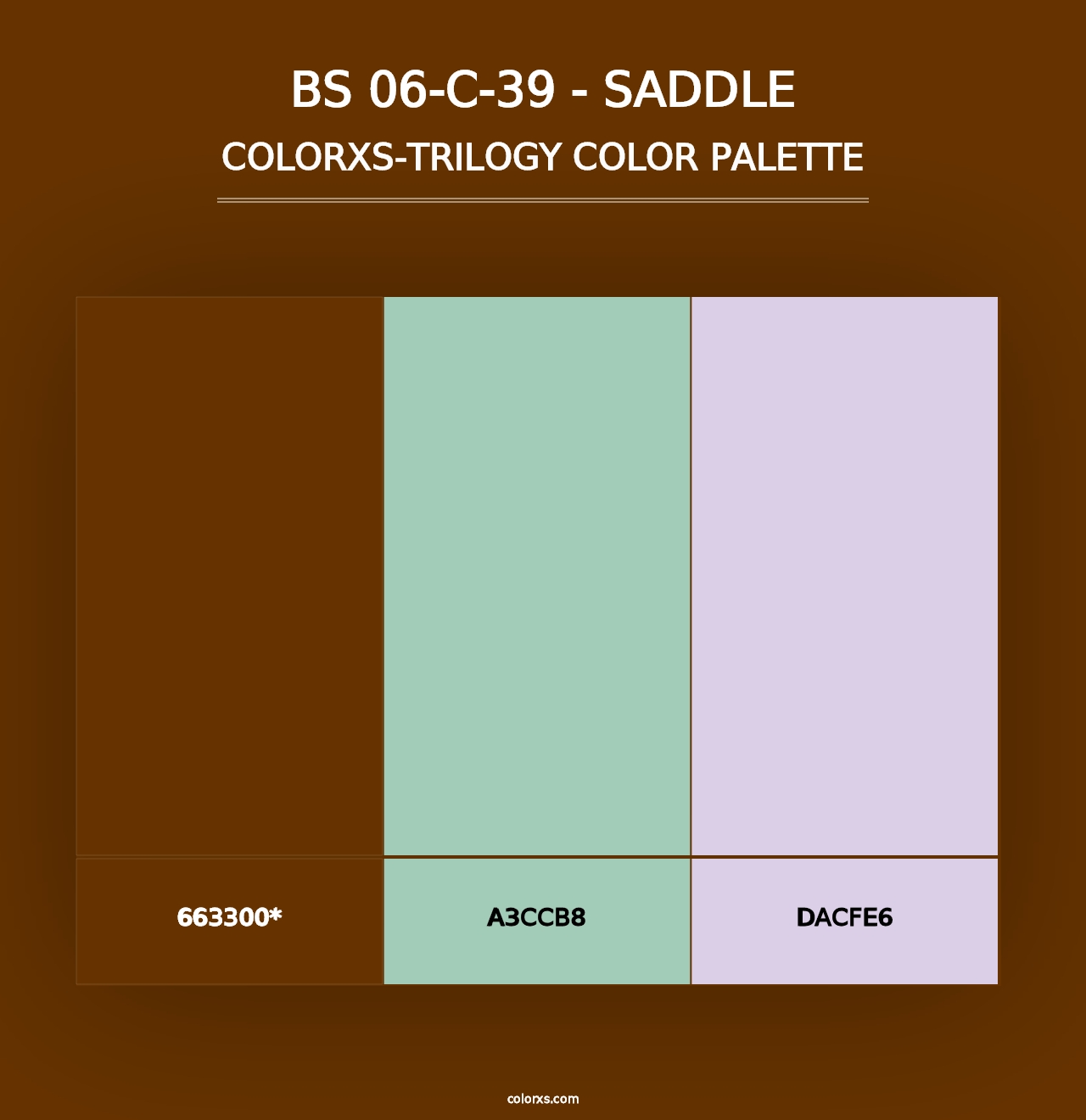 BS 06-C-39 - Saddle - Colorxs Trilogy Palette