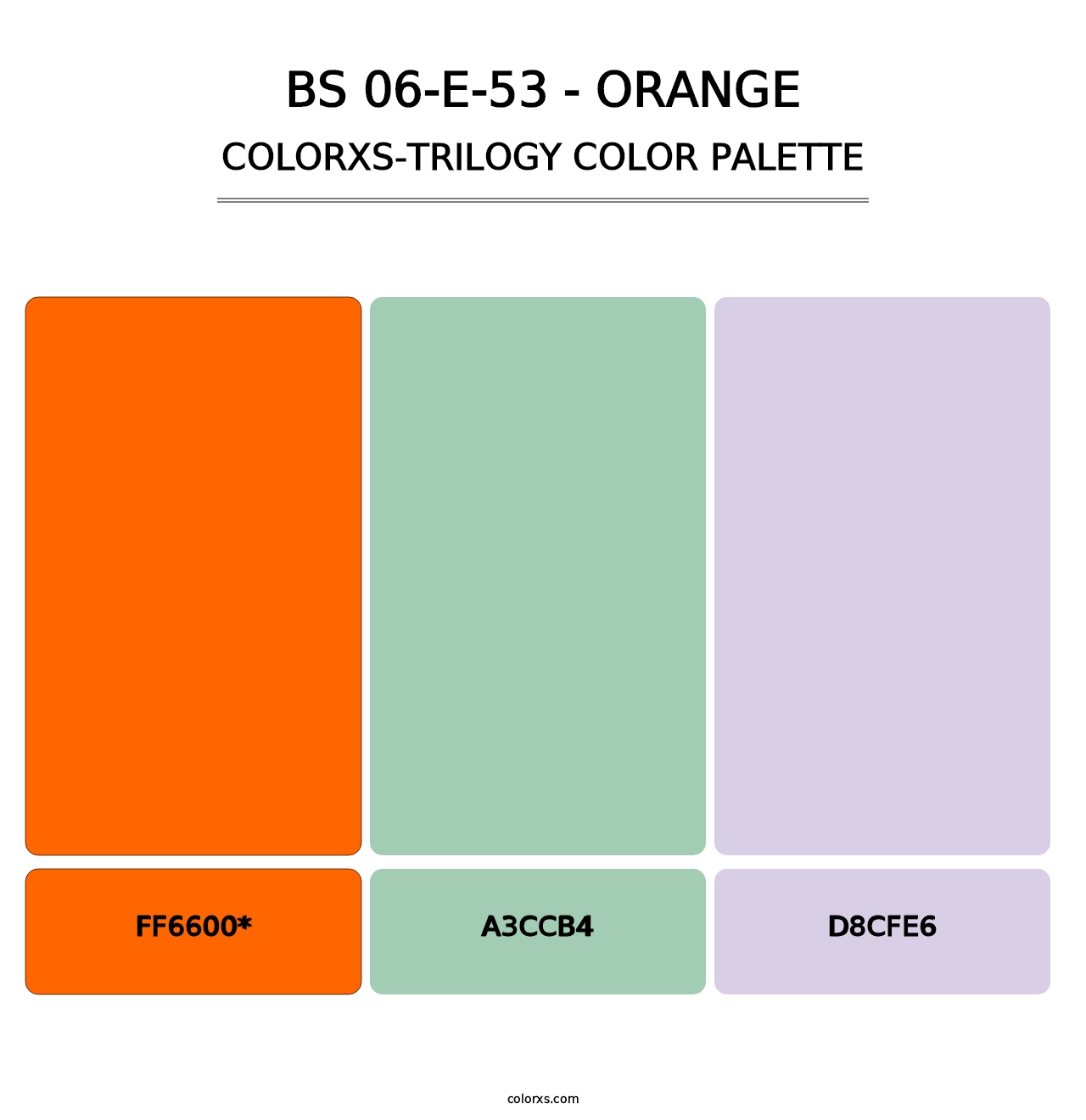 BS 06-E-53 - Orange - Colorxs Trilogy Palette