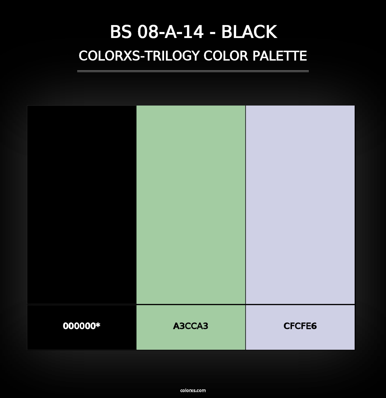 BS 08-A-14 - Black - Colorxs Trilogy Palette