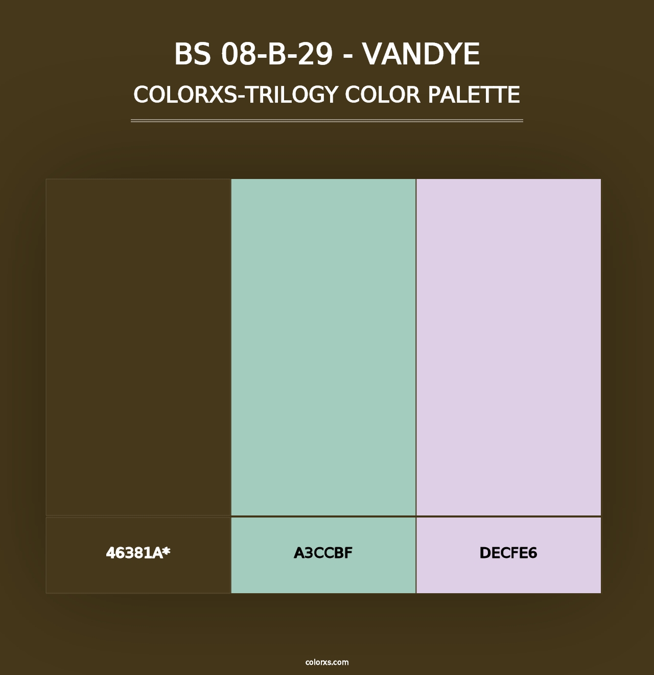 BS 08-B-29 - Vandye - Colorxs Trilogy Palette